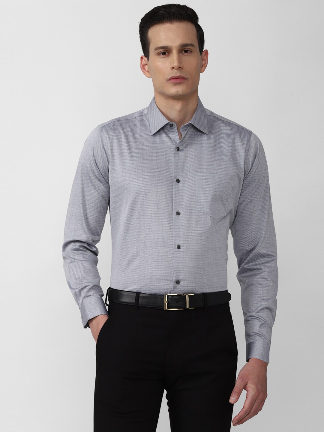 

Van Heusen Men Grey Formal Shirt