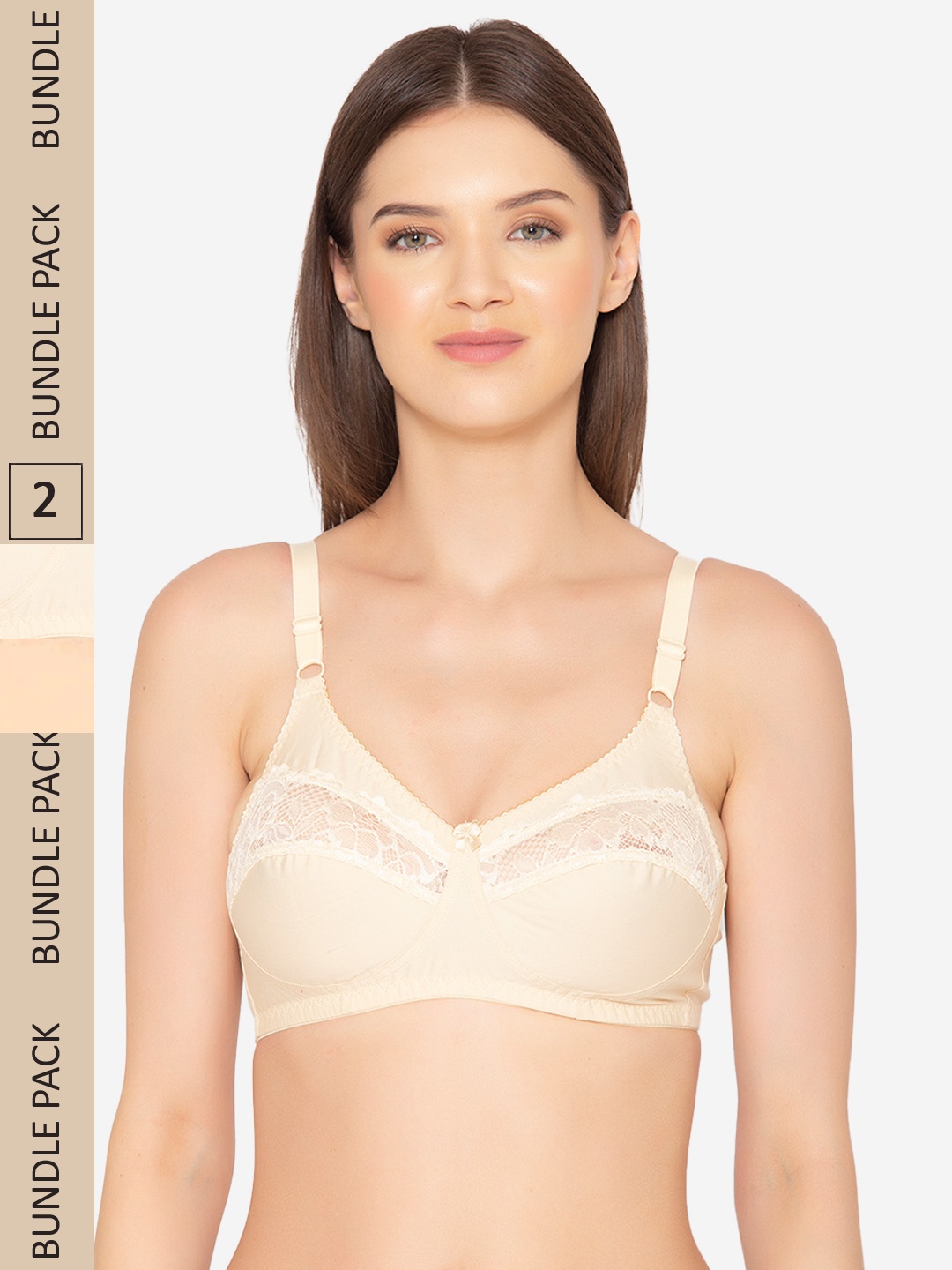 

GROVERSONS Paris Beauty Women's Cotton Full coverage Non-Padded Non-Wired Bra-COMB02, Cream