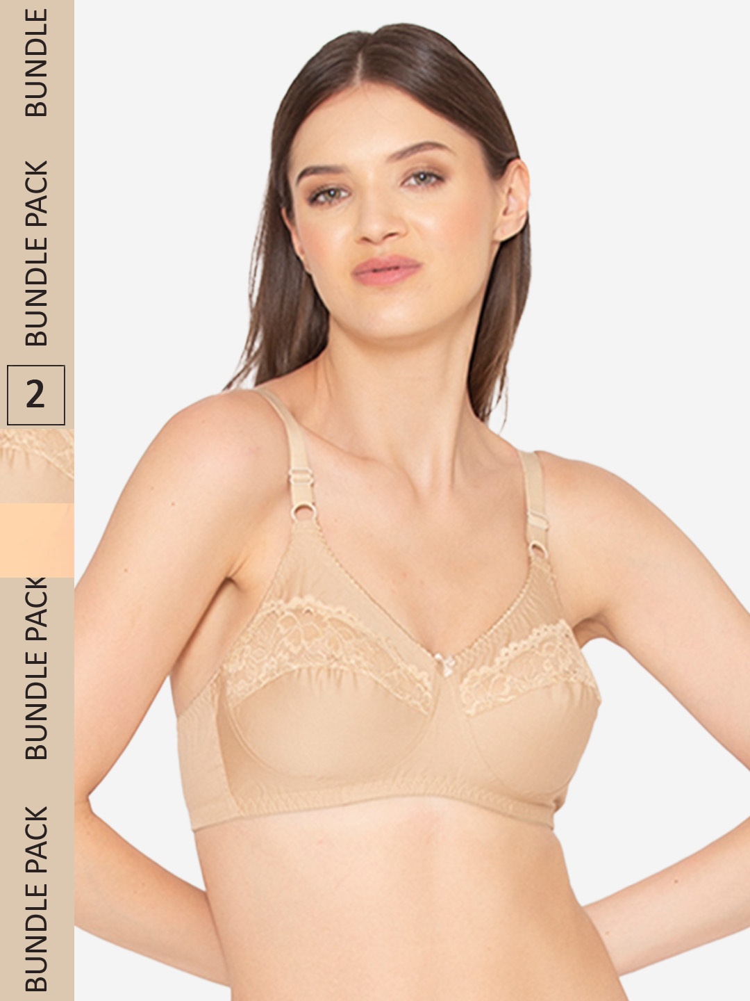 

GROVERSONS Paris Beauty Pack of 2 Women Beige & Nude Bra