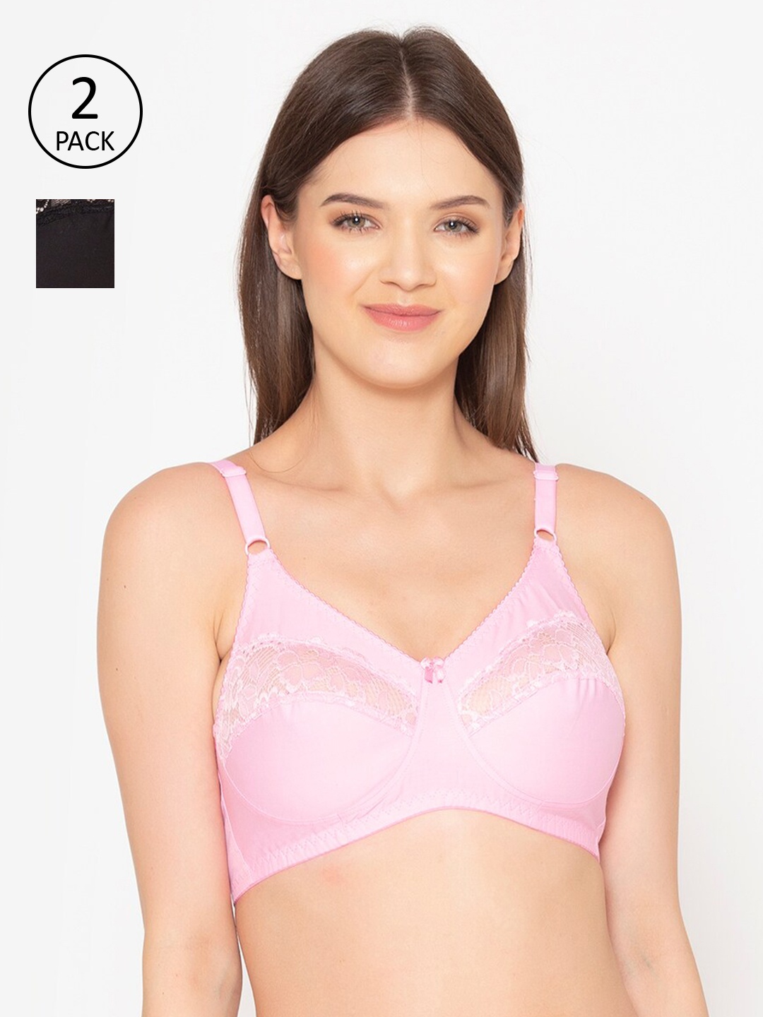

GROVERSONS Paris Beauty Women's Cotton Full coverage Non-Padded Non-Wired Bra-COMB02, Pink