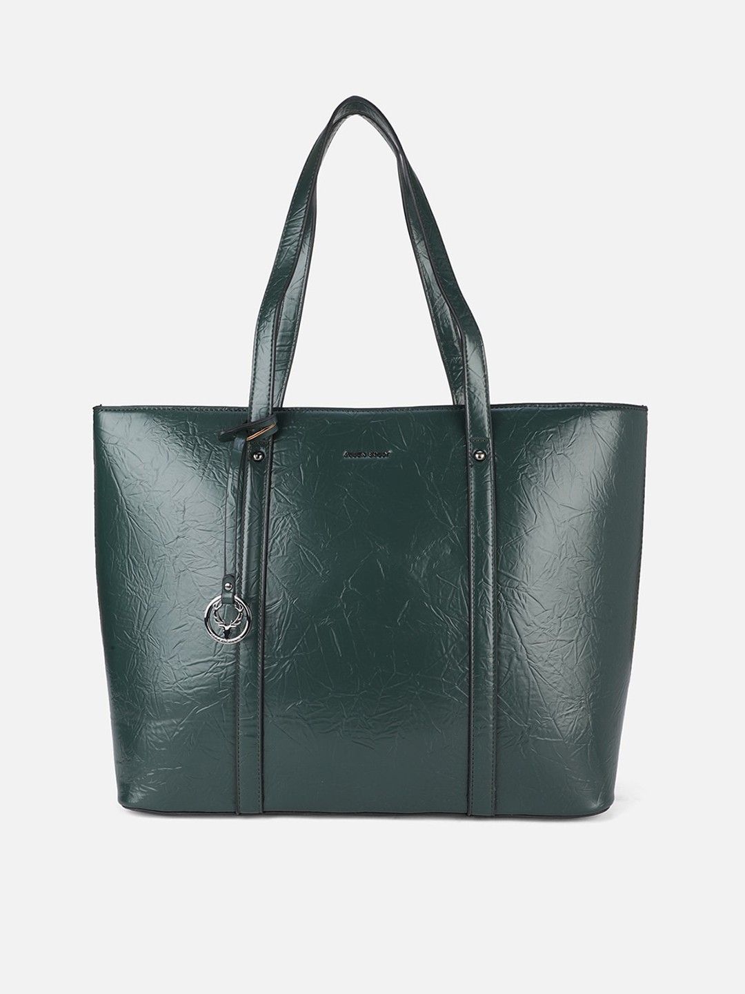 

Allen Solly Green Textured PU Shopper Shoulder Bag With Quilted