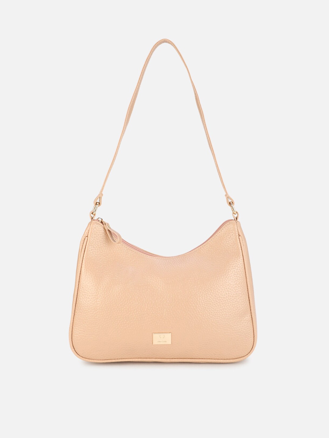 

Allen Solly Peach-Coloured PU Bowling Handheld Bag