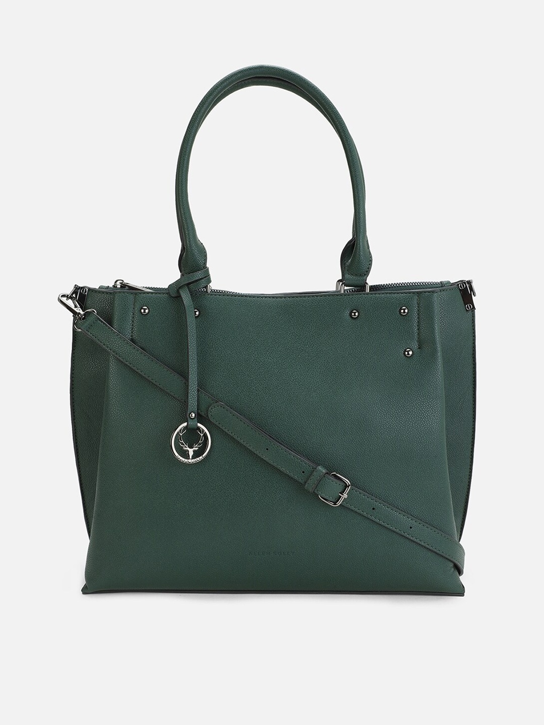 

Allen Solly Green PU Swagger Handheld Bag