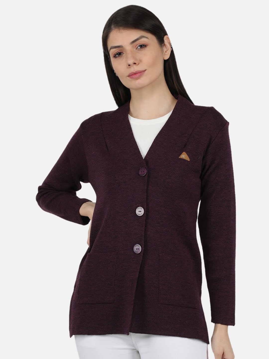 

Monte Carlo Women Maroon Cardigan