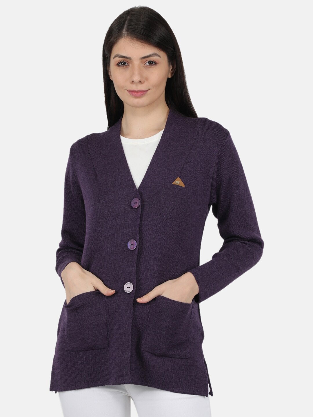 

Monte Carlo Women Violet Wool Cardigan