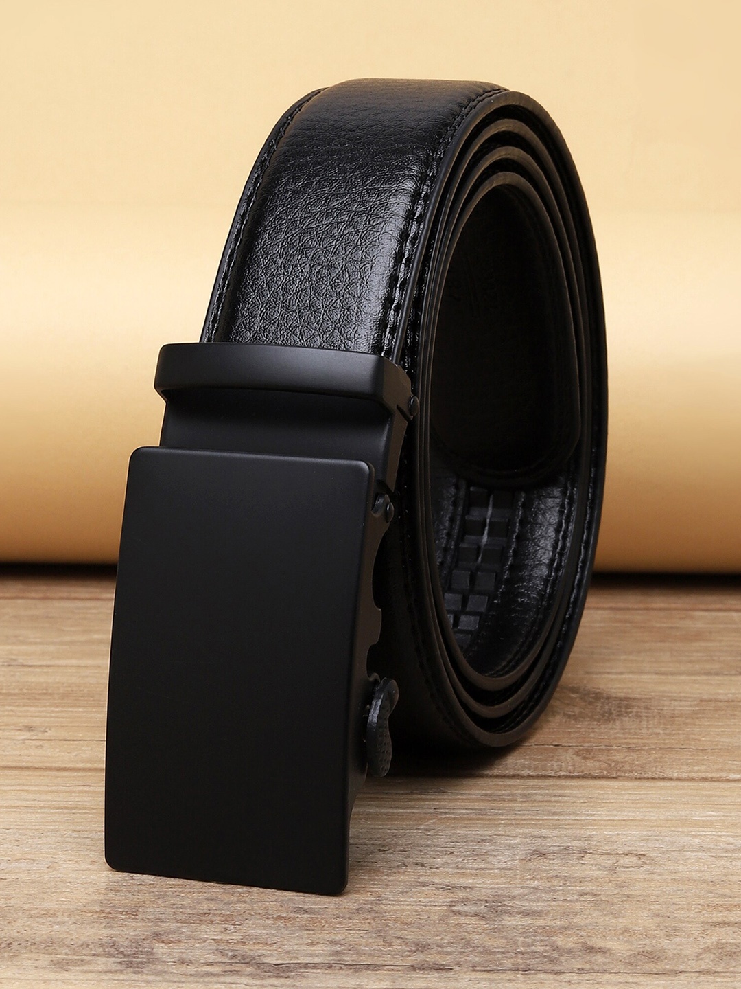 

URBAN ALFAMI Men Black PU Formal Belt