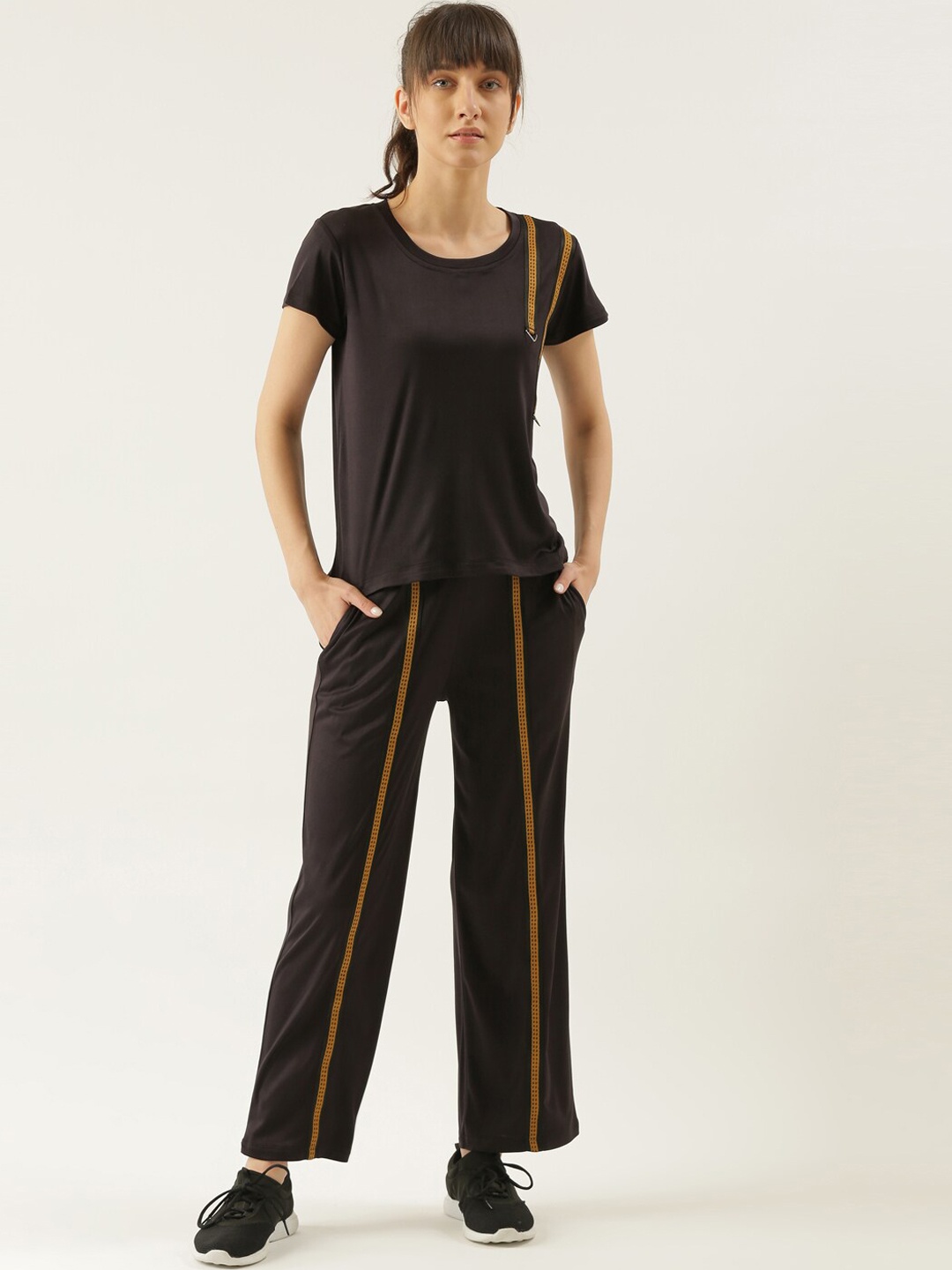 

Bannos Swagger Women Black Solid Co-Ords