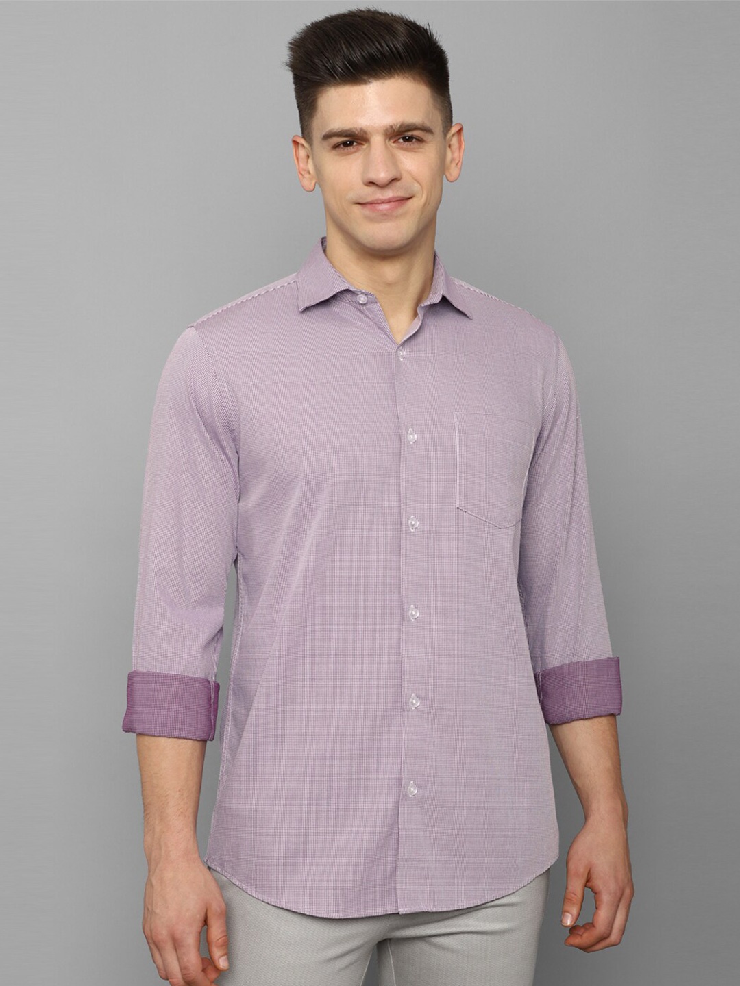 

Allen Solly Men Purple Slim Fit Casual Shirt