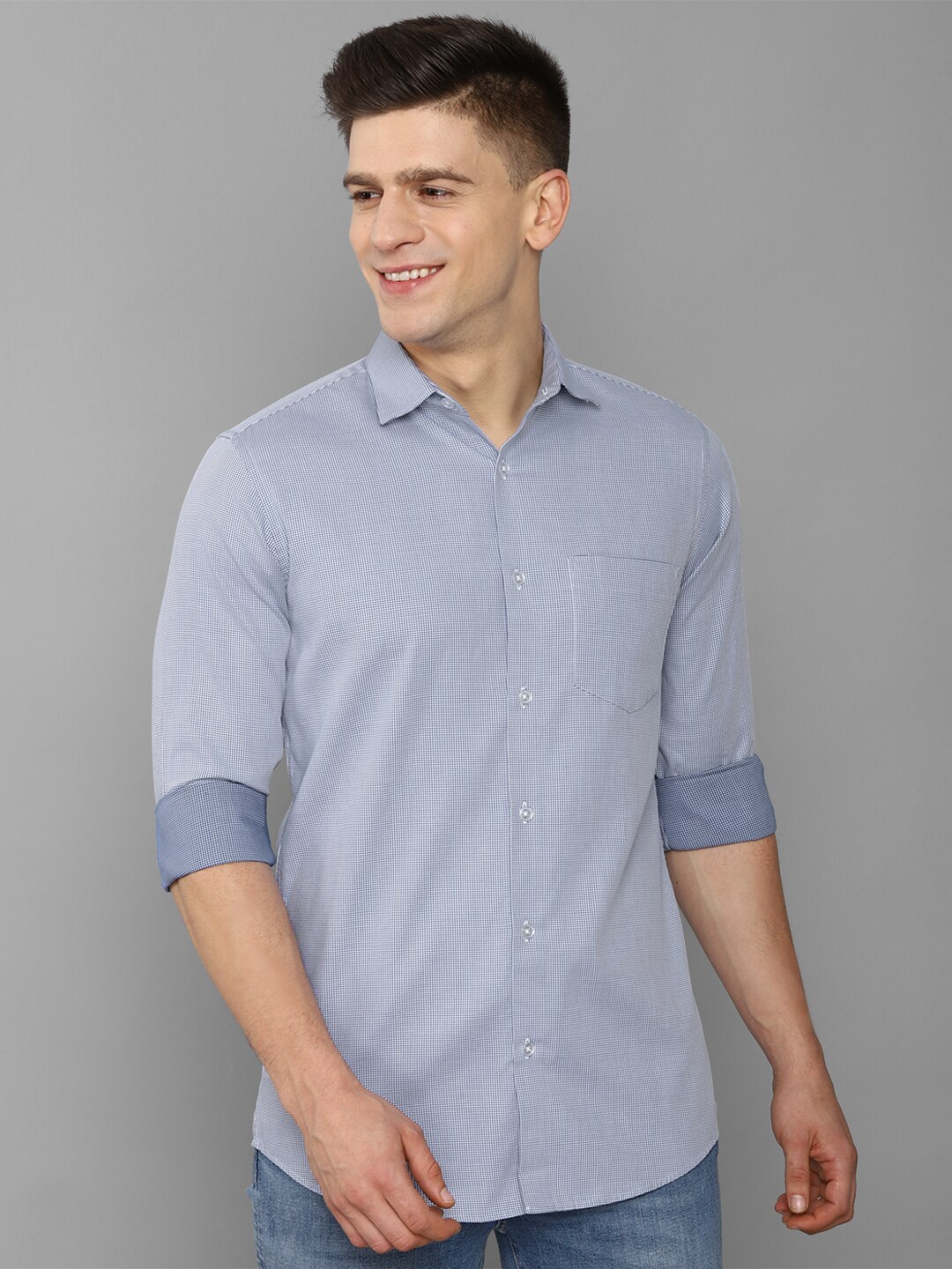 

Allen Solly Men Blue Slim Fit Casual Shirt
