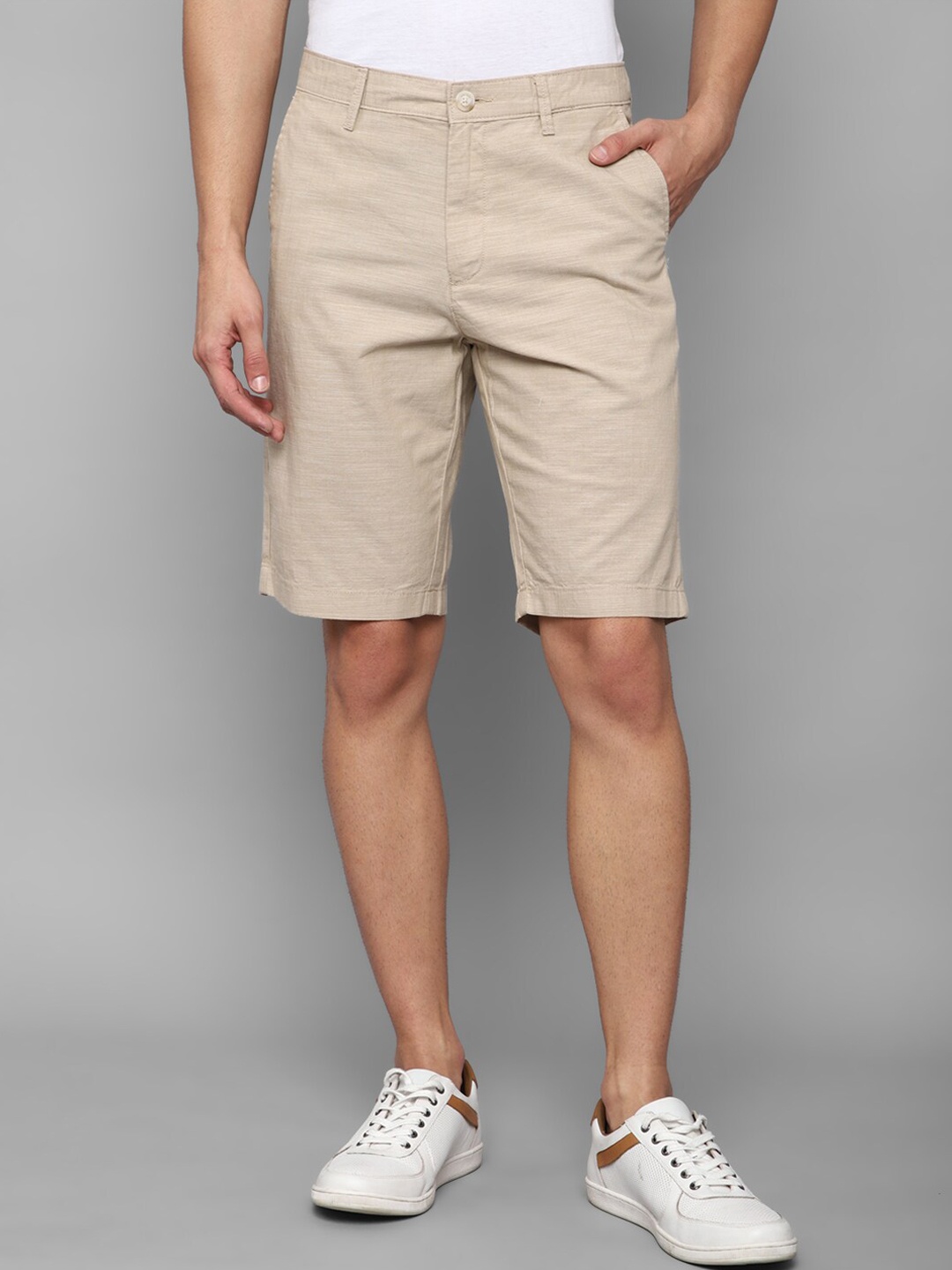 

Allen Solly Men Beige Slim Fit Shorts