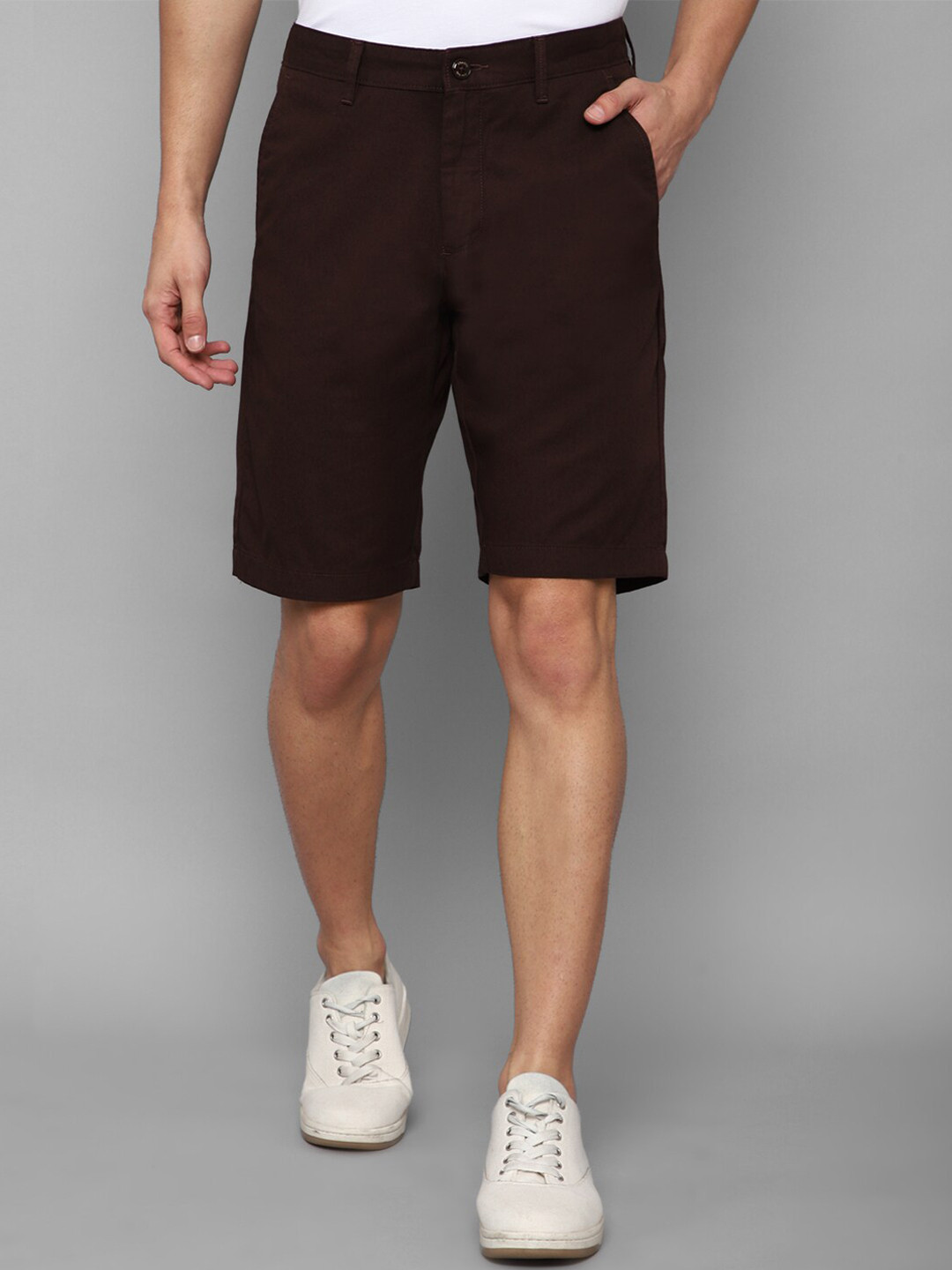 

Allen Solly Men Maroon Slim Fit Shorts
