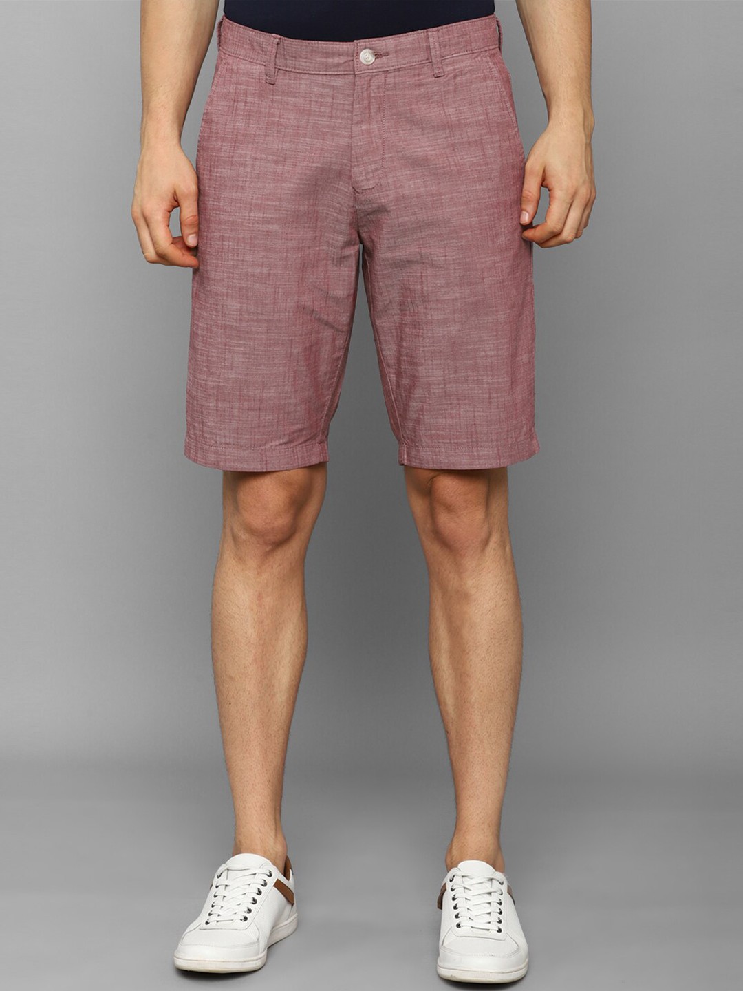 

Allen Solly Men Solid Regular Fit Shorts, Mauve