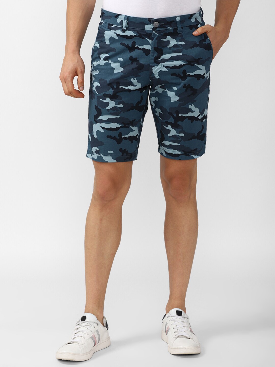 

Van Heusen Sport Men Blue Camouflage Printed Shorts