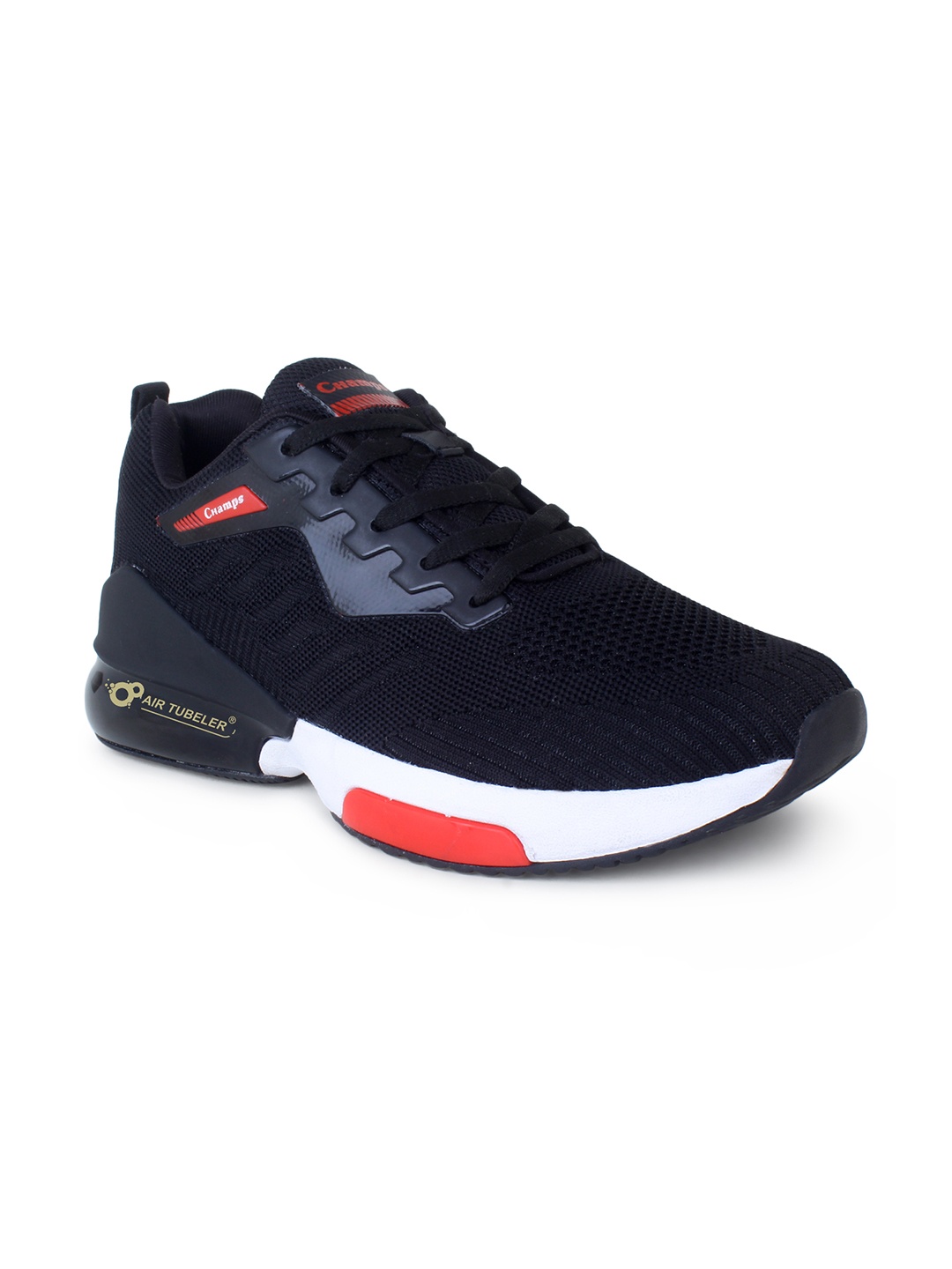 

Champs Men Black Mesh Running Non-Marking Shoes