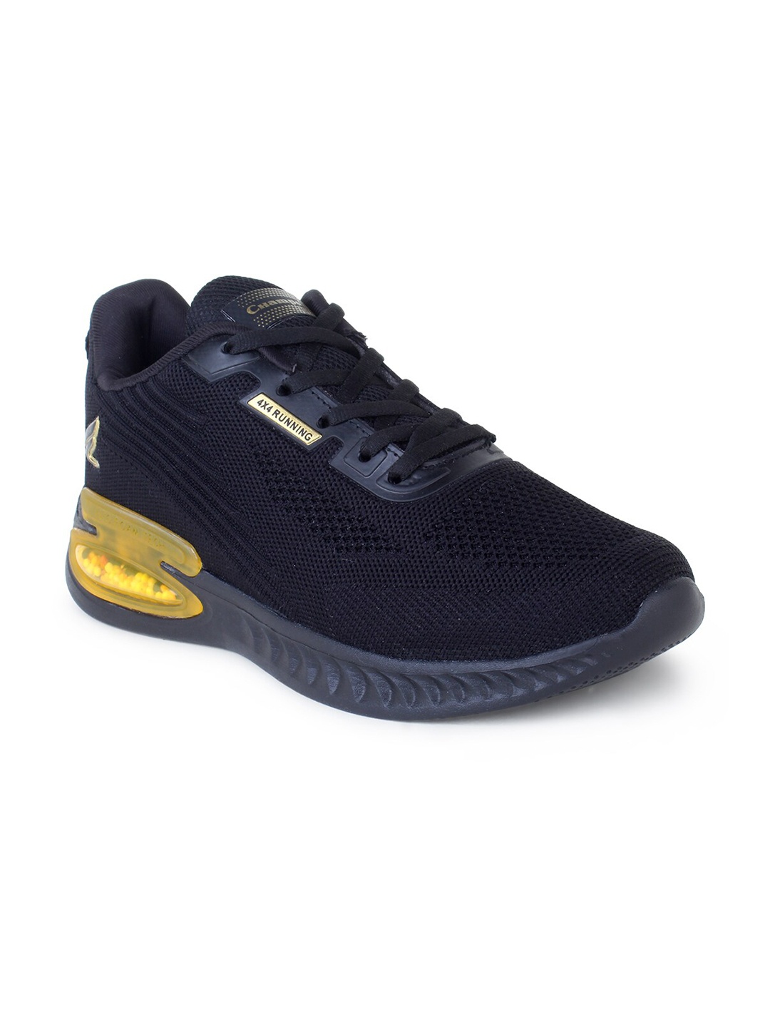 

Champs Men Black Mesh Running Non-Marking Shoes