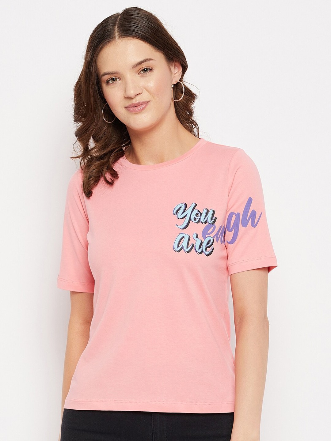 

Madame Pink Typography print Top