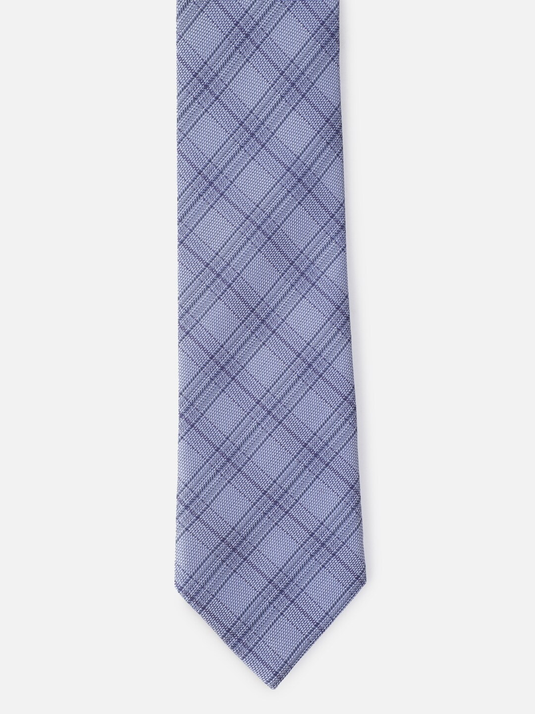 

Van Heusen Men Blue Checked Ascot Tie