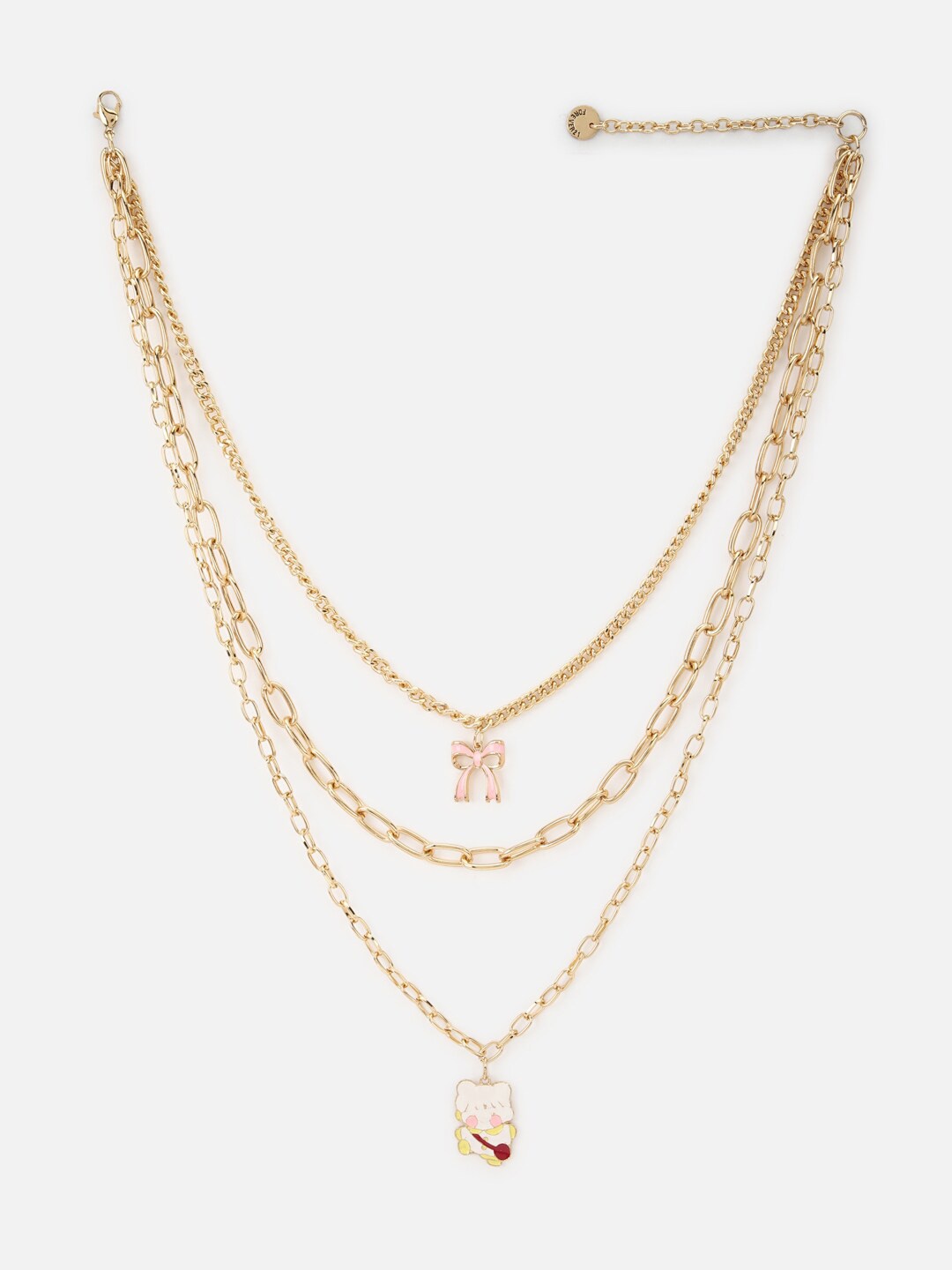 

FOREVER 21 Women Gold-Toned Solid Necklace