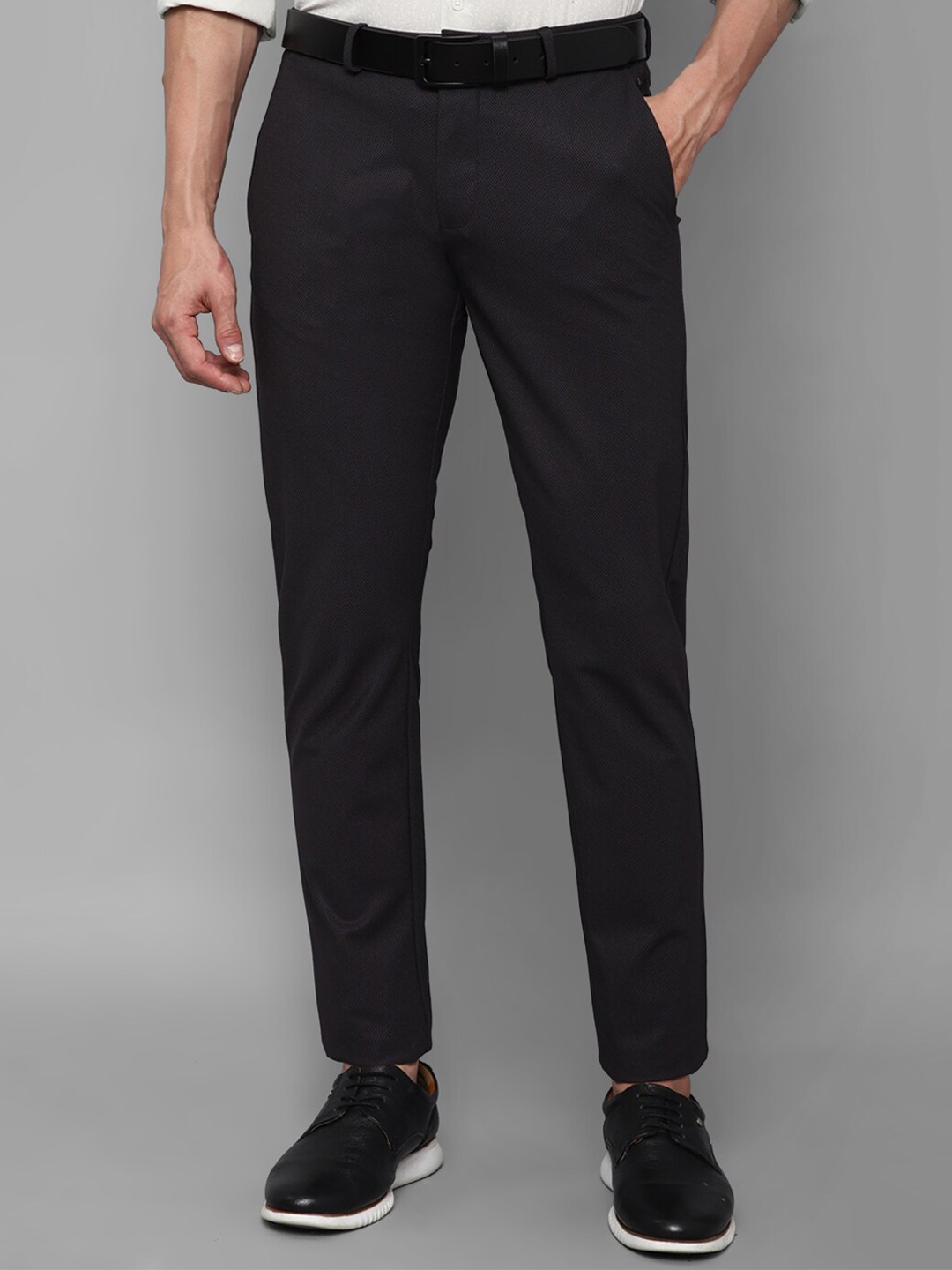 

Allen Solly Men Black Slim Fit Trousers