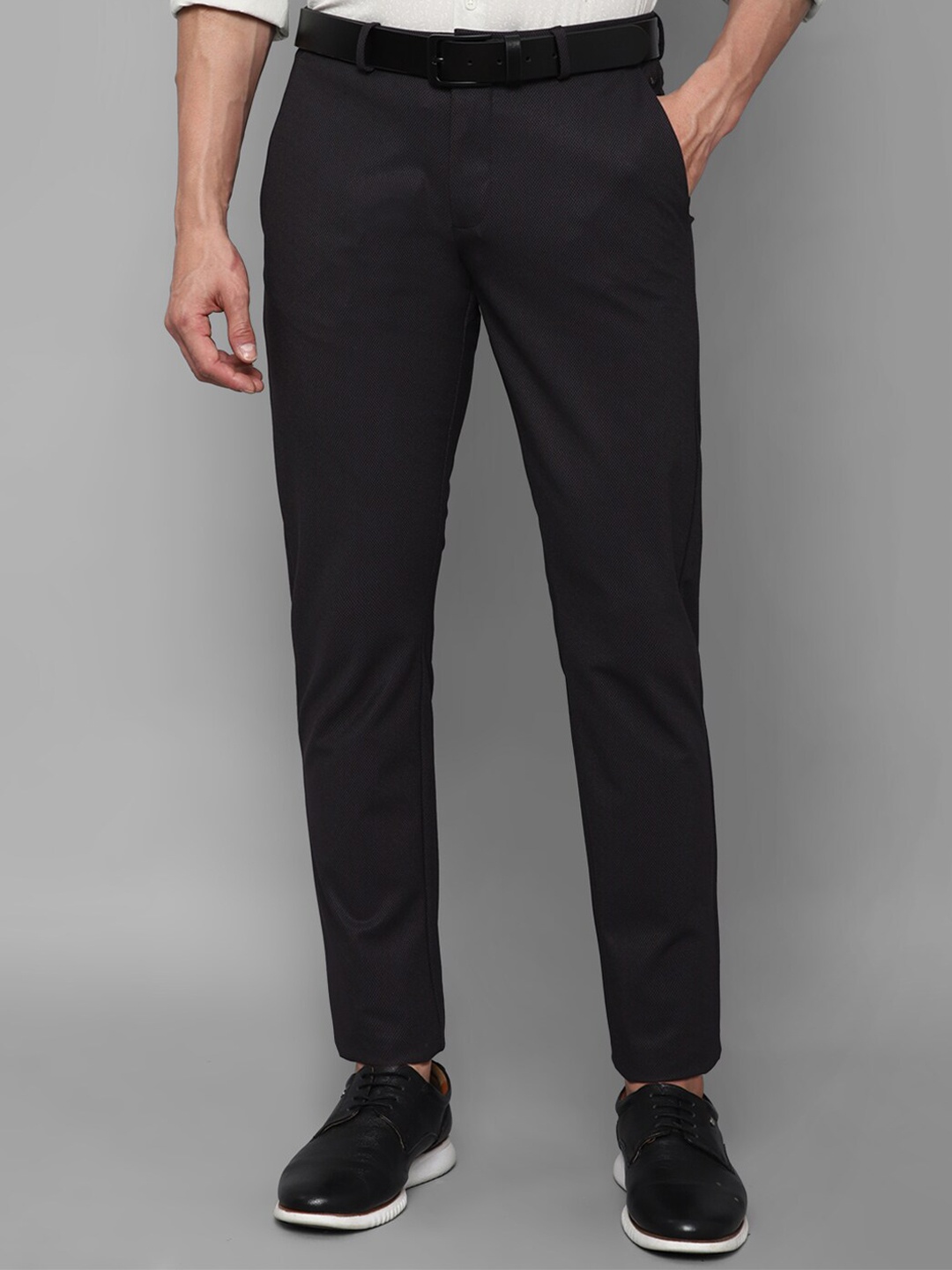 

Allen Solly Men Grey Slim Fit Trousers
