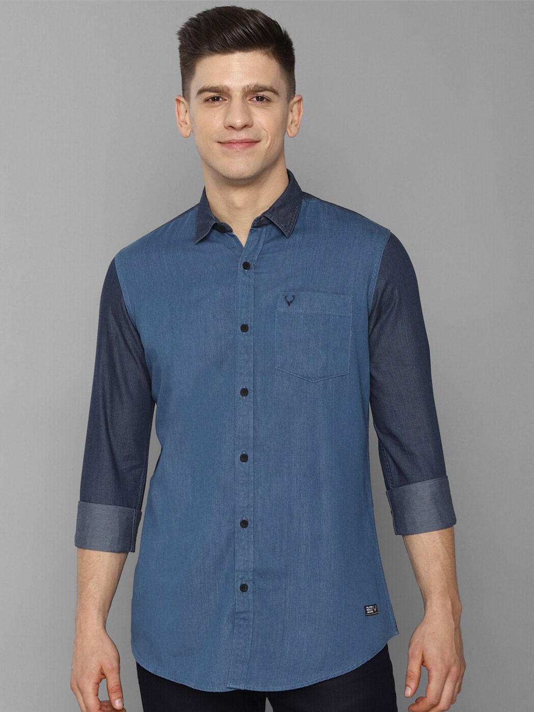 

Allen Solly Sport Men Blue Solid Casual Shirt
