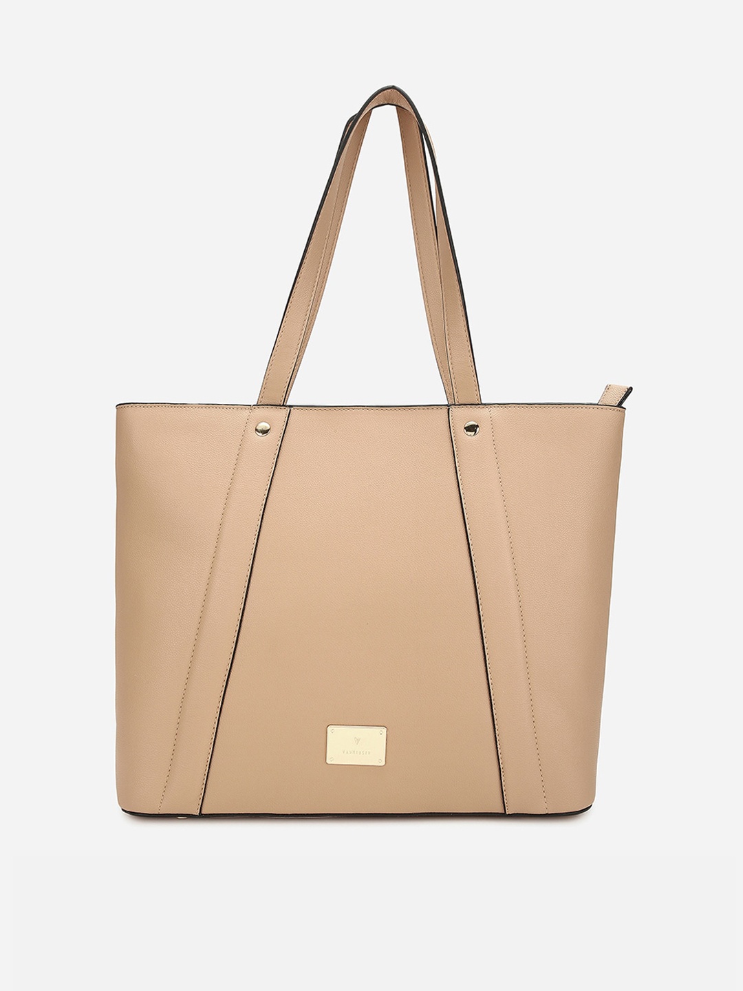 

Van Heusen Woman Beige PU Structured Shoulder Bag