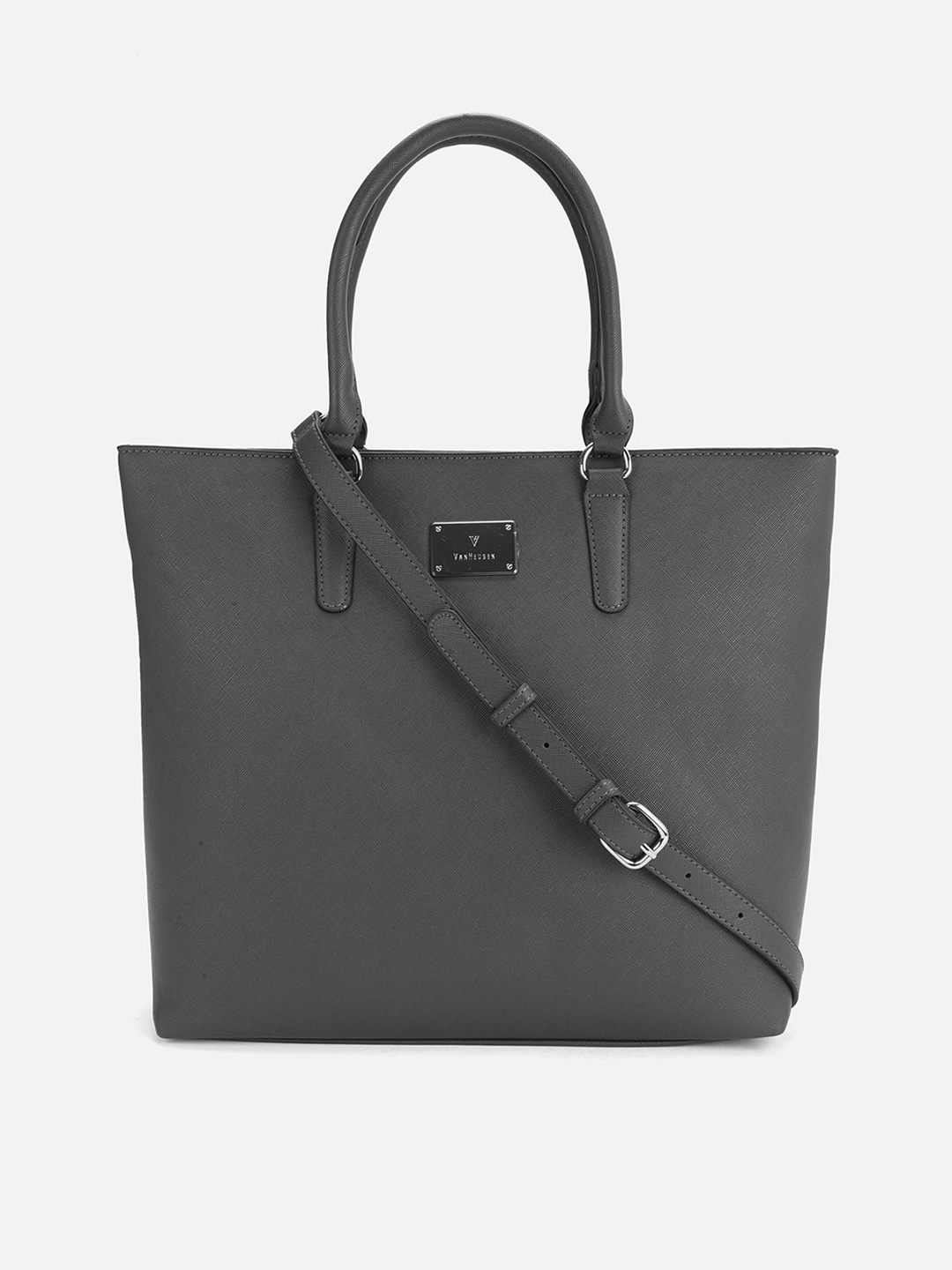 

Van Heusen Woman Grey PU Structured Handheld Bag