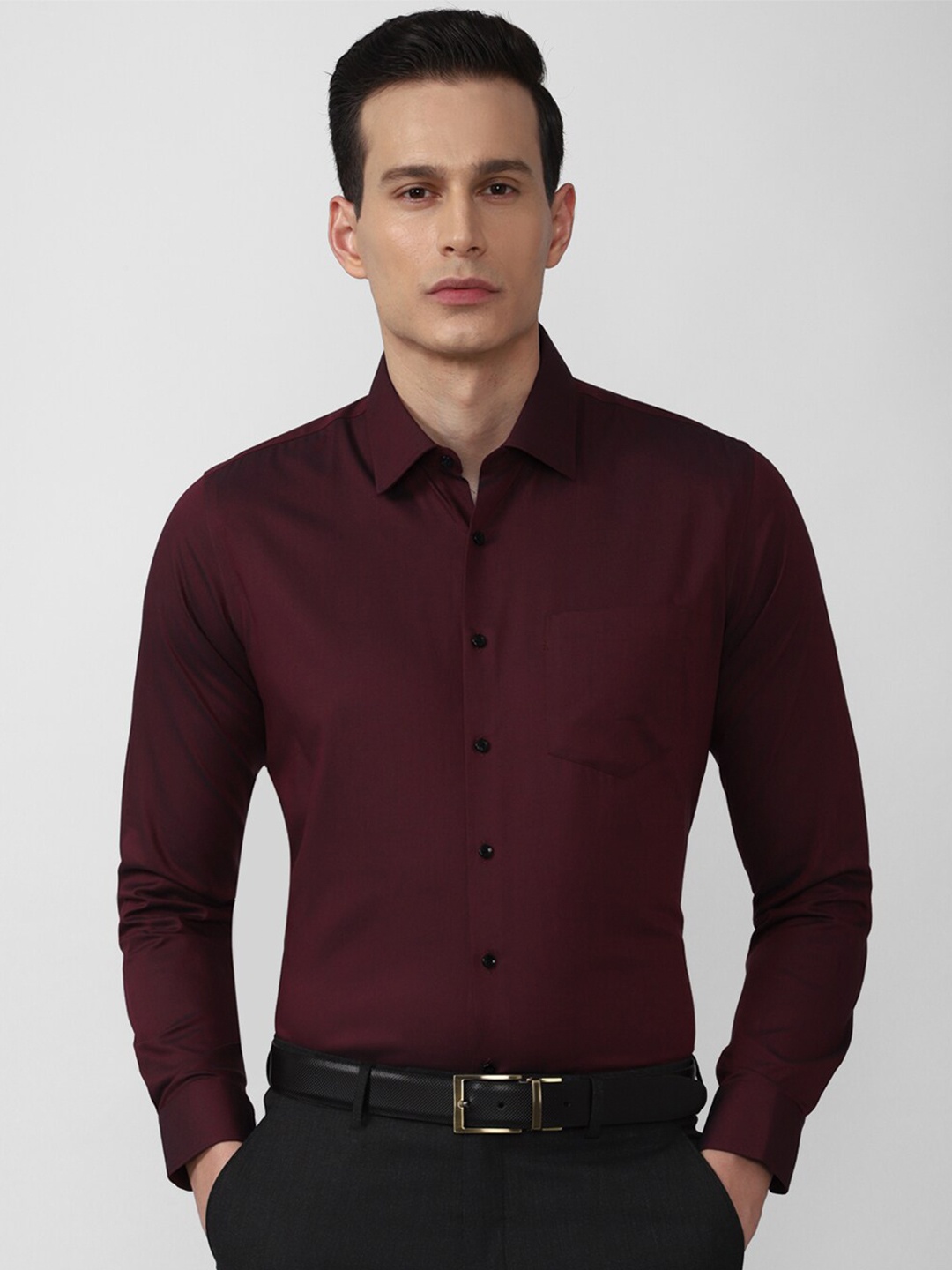 

Van Heusen Men Maroon Slim Fit Formal Shirt