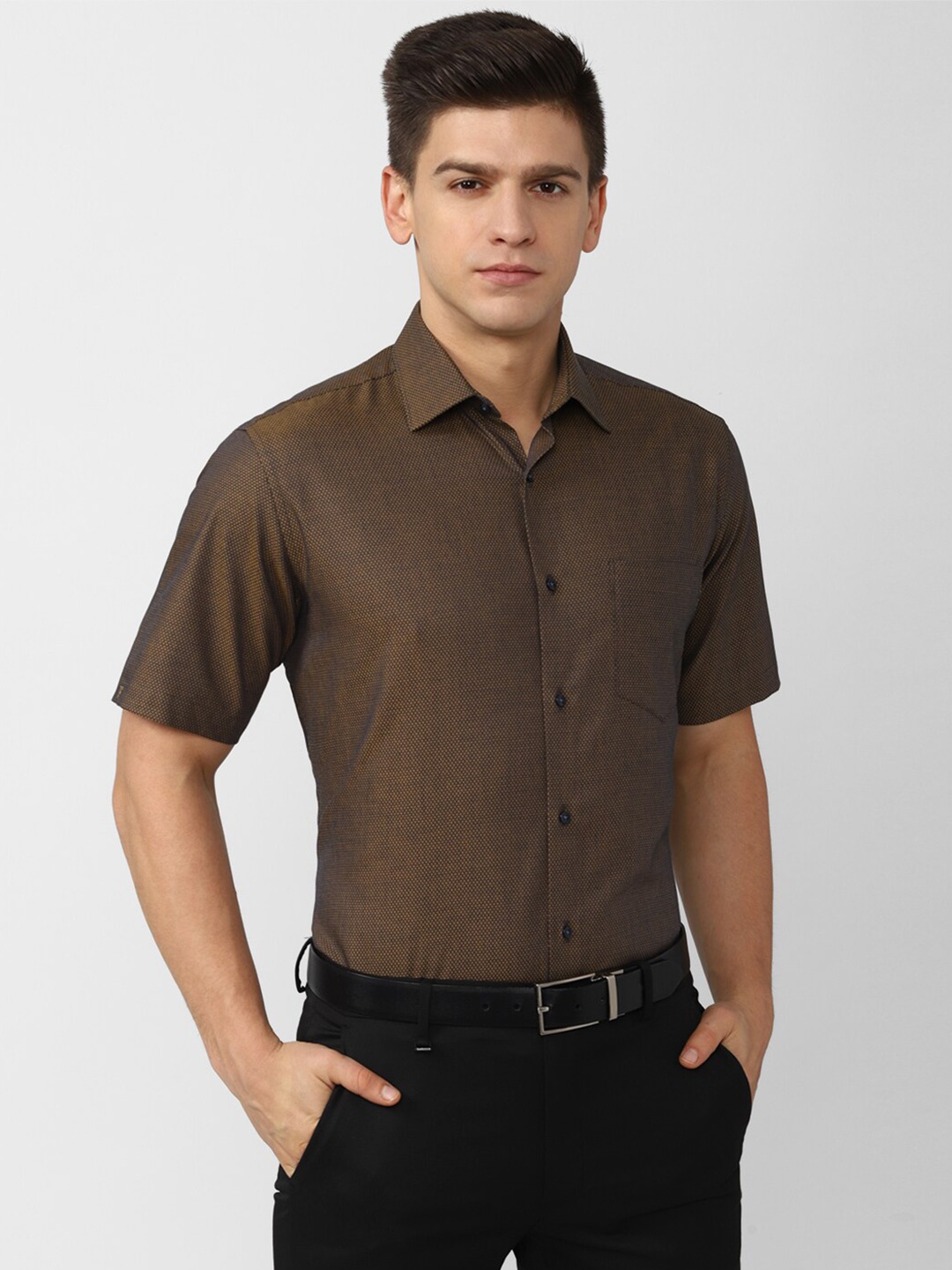 

Van Heusen Men Brown Formal Shirt