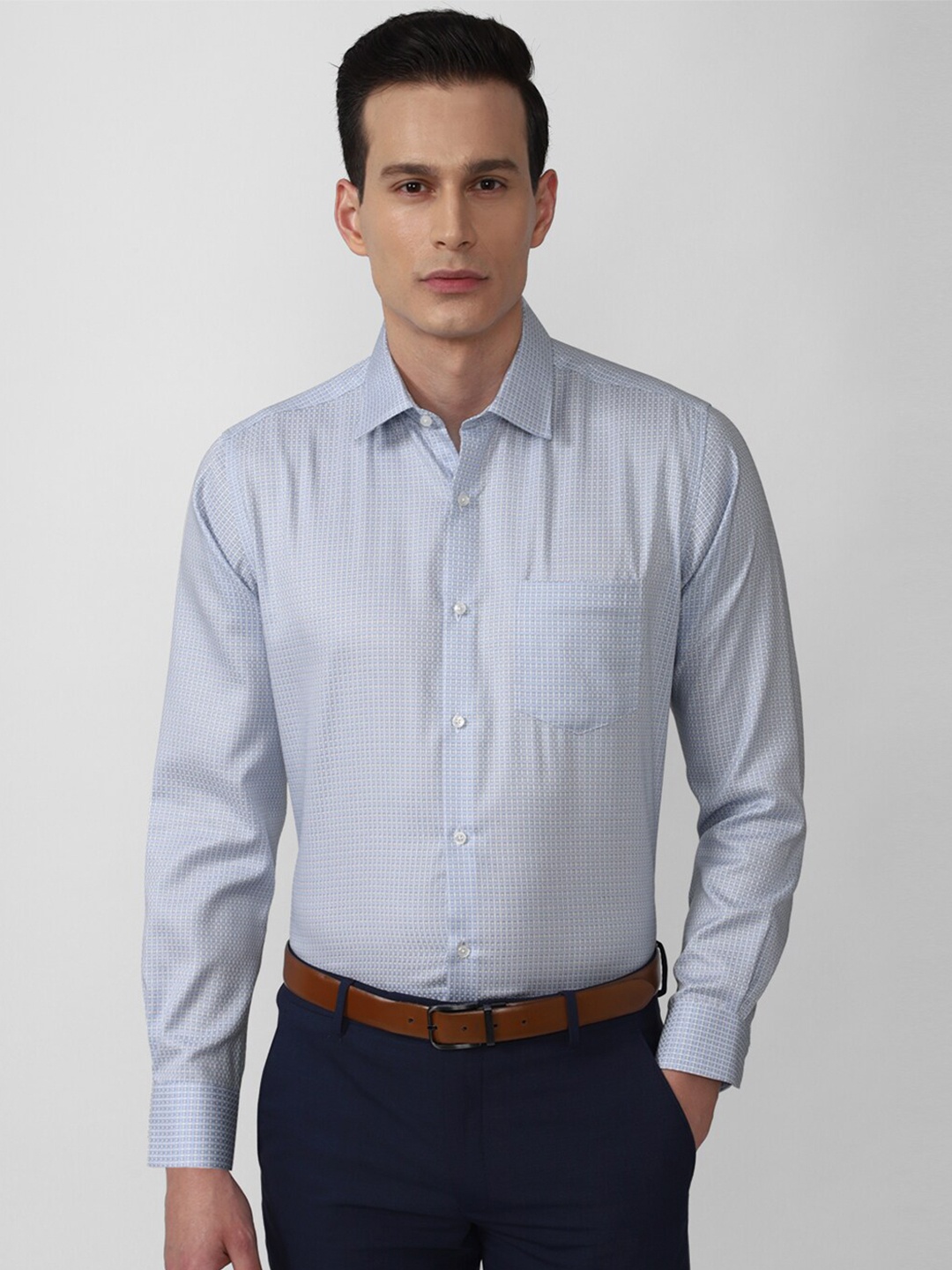 

Van Heusen Men Blue Formal Shirt