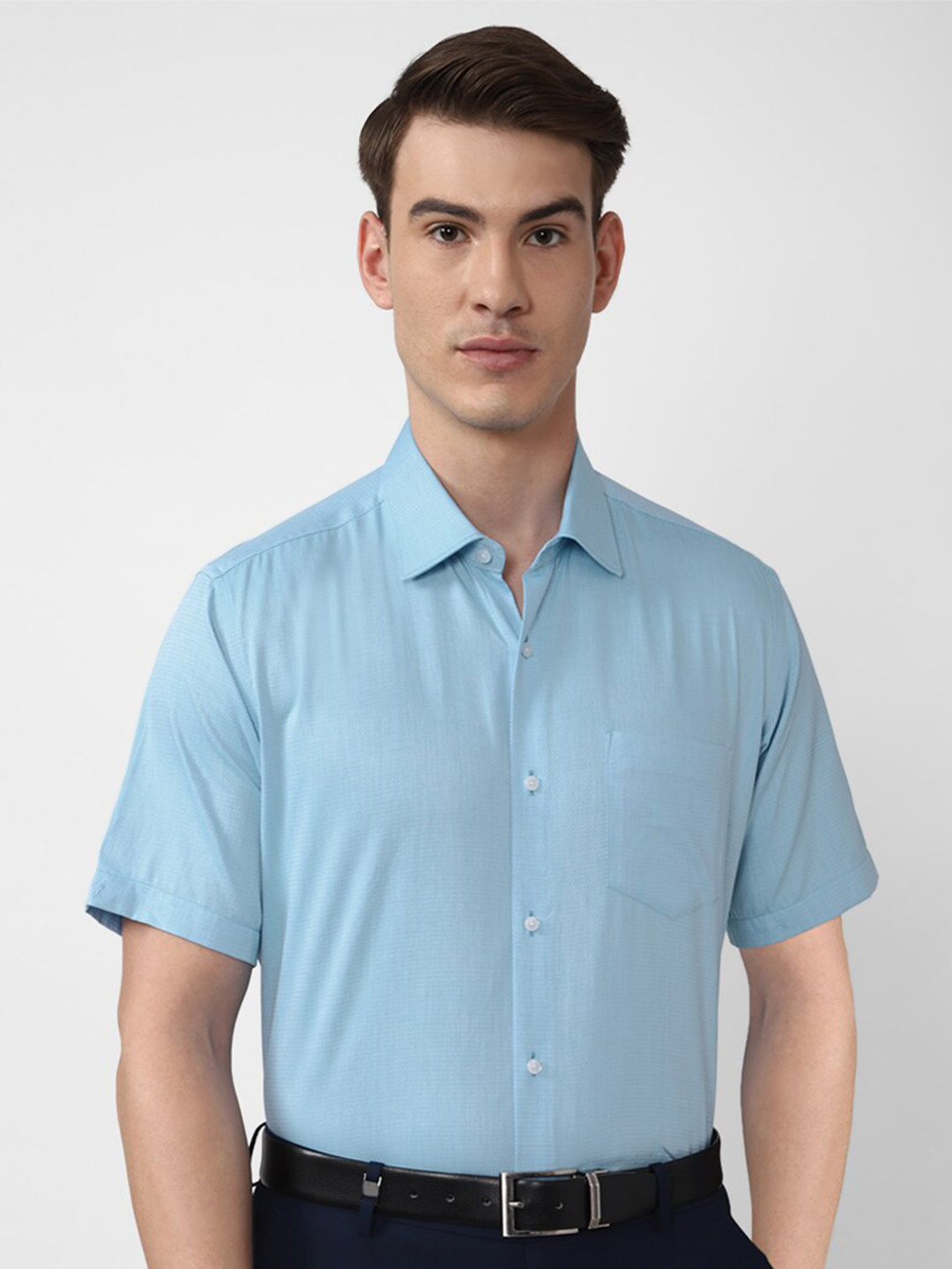 

Van Heusen Men Blue Formal Shirt