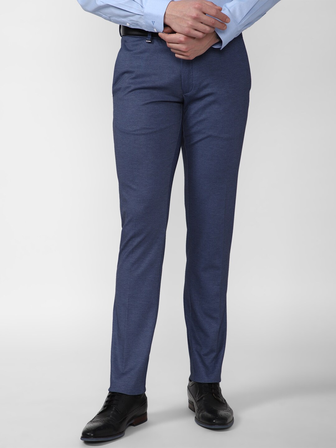 

Van Heusen Men Navy Blue Slim Fit Trousers