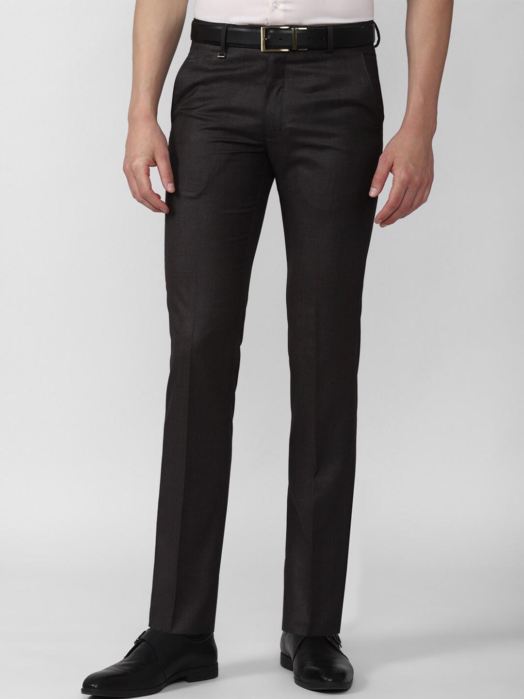

Van Heusen Men Black Slim Fit Trousers