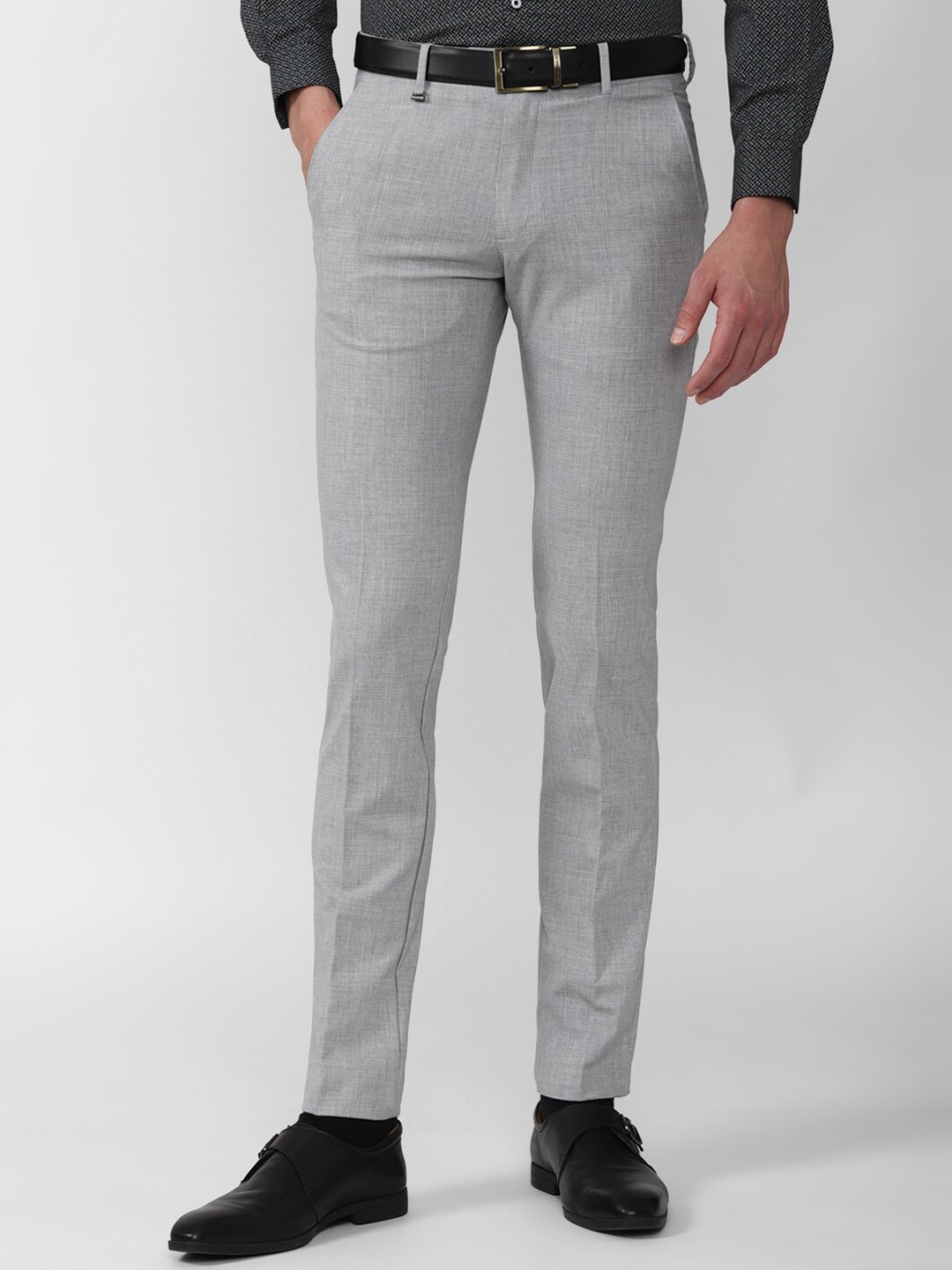

Van Heusen Men Grey Slim Fit Trousers