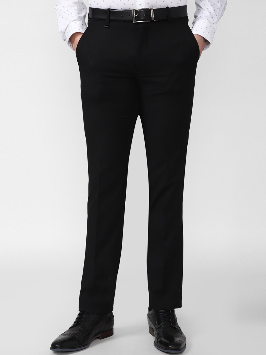 

Van Heusen Men Black Slim Fit Trousers
