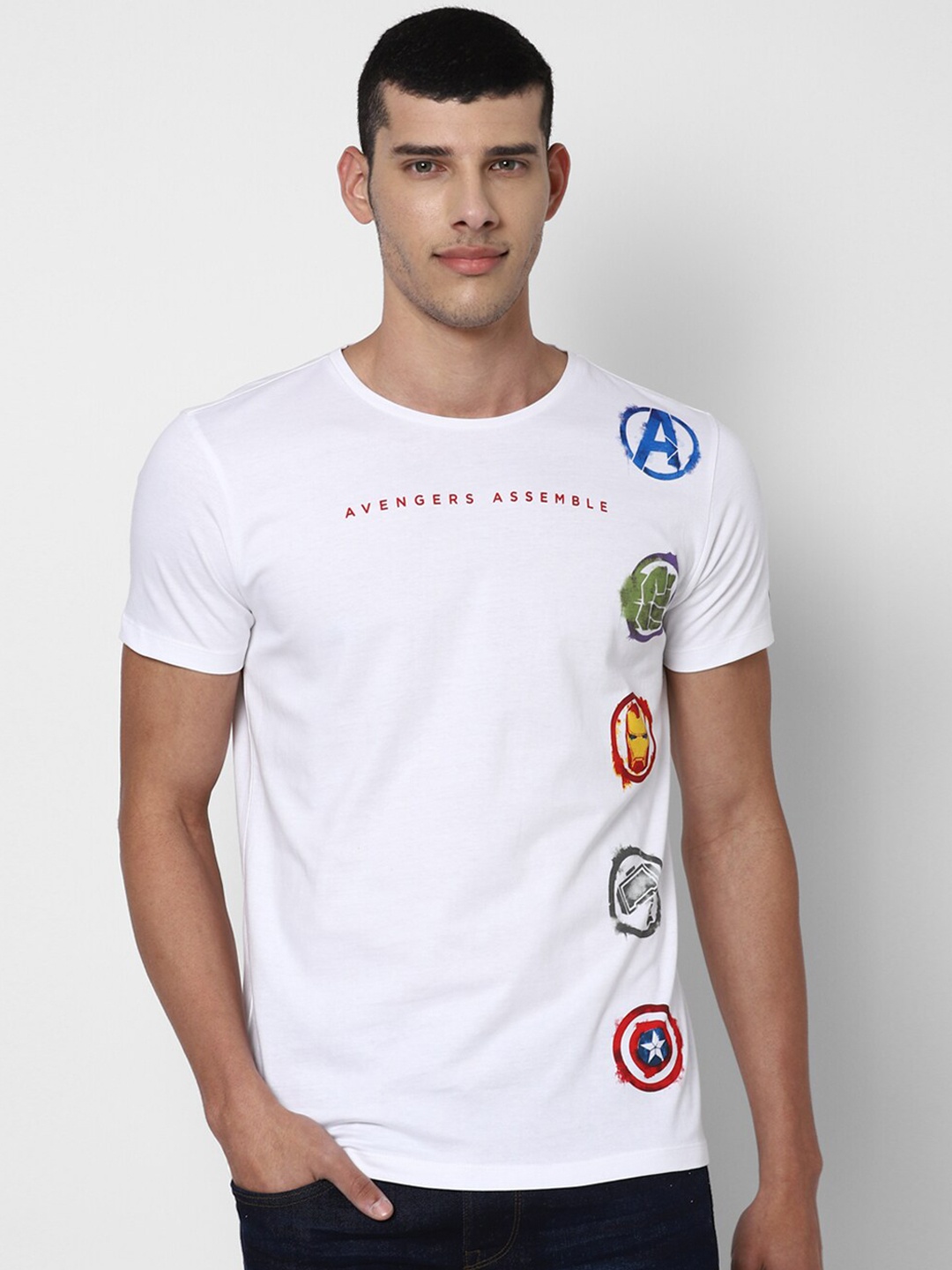 

Allen Solly Sport Men White Printed Slim Fit T-shirt