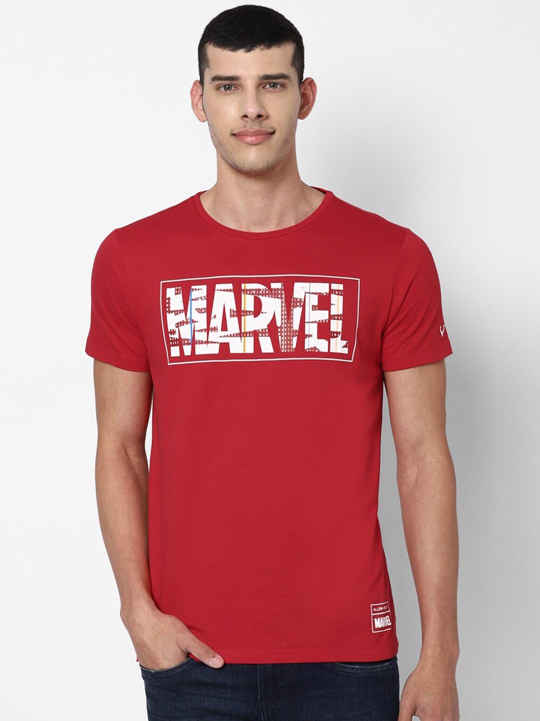 

Allen Solly Sport Men Red Typography Printed Slim Fit T-shirt