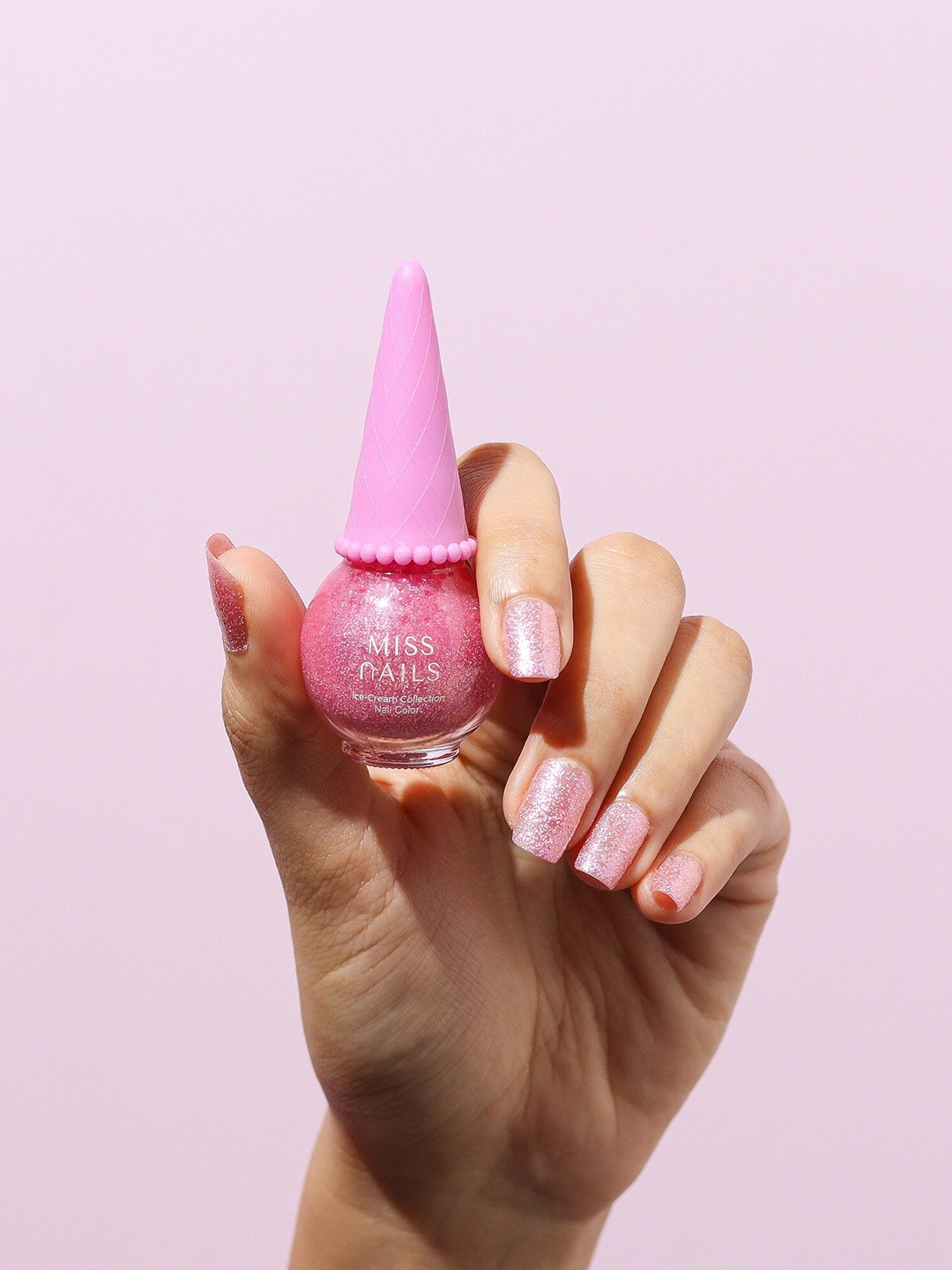 

MISS NAILS Ice Cream Collection Cruelty-Free Toxic Free Nail Polish 10 ml - Shade 03, Pink