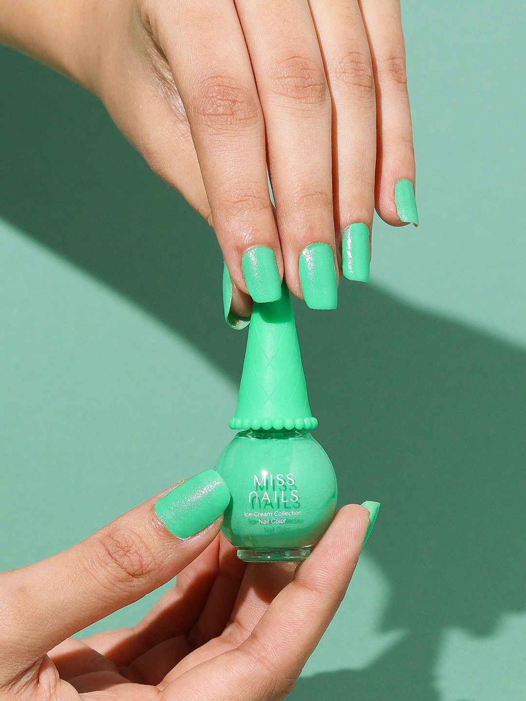 

MISS NAILS Green Ice Cream Collection Toxic Free Nails Polish - I0m