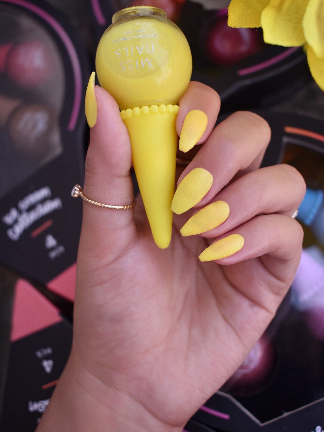 

MISS NAILS Ice Cream Collection Cruelty-Free Toxic Free Nail Polish 10 ml - Shade 11, Yellow