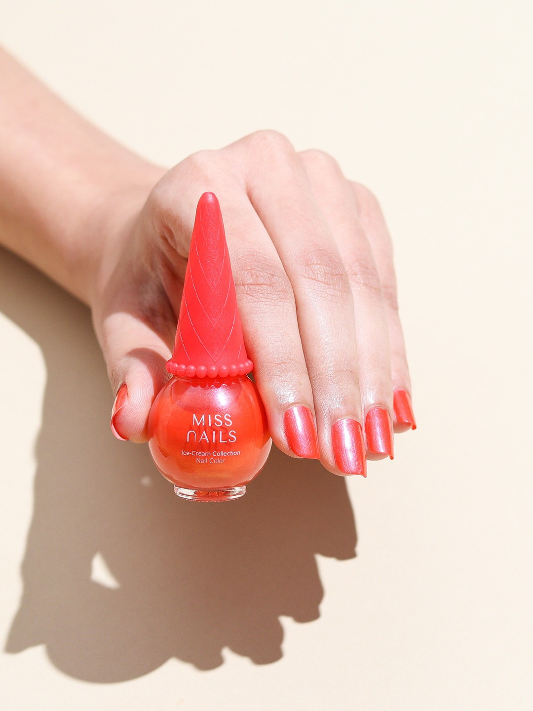

MISS NAILS Ice Cream Collection Cruelty-Free Toxic Free Nail Polish 10 ml - Shade 06, Red