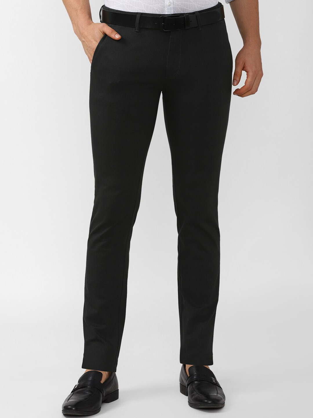 

V Dot Men Black Slim Fit Formal Trousers