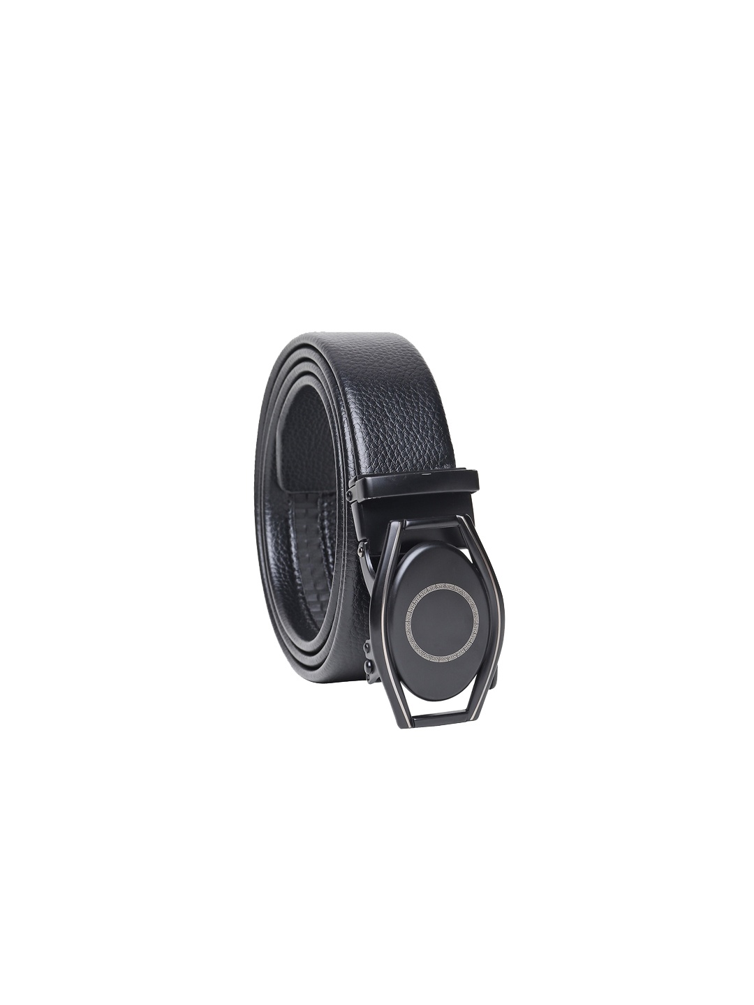 

HENEDA Men Textured PU Formal Belt, Black