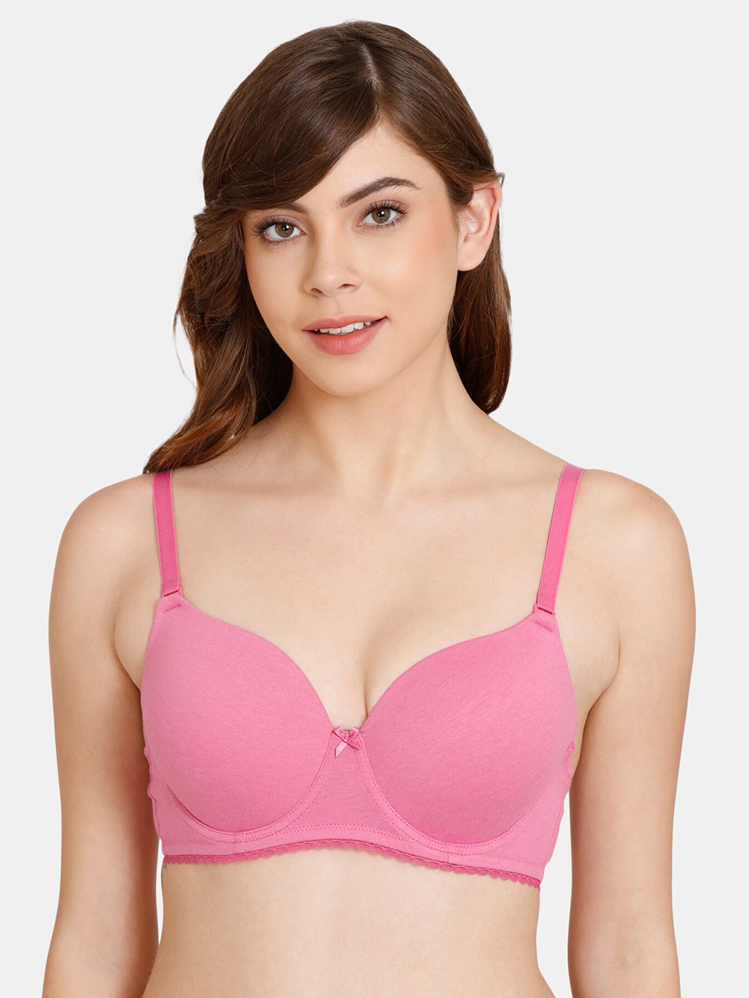 

Rosaline by Zivame Pink Bra Underwired Lightly Padded