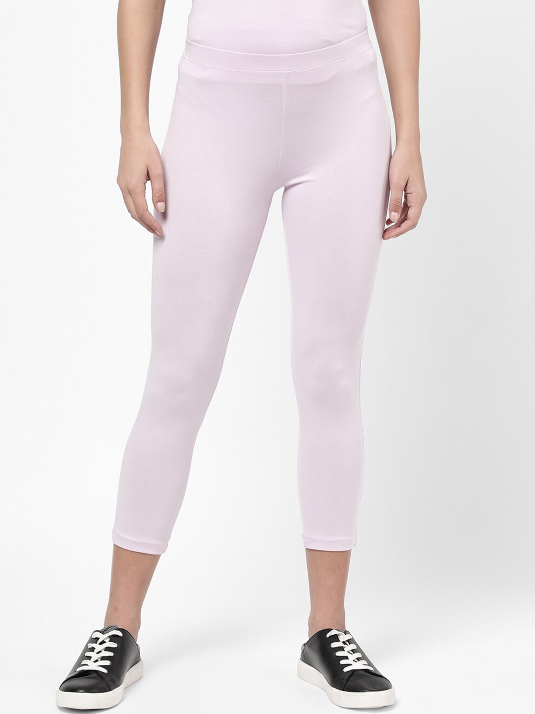 

R&B Women Pink Solid Leggings