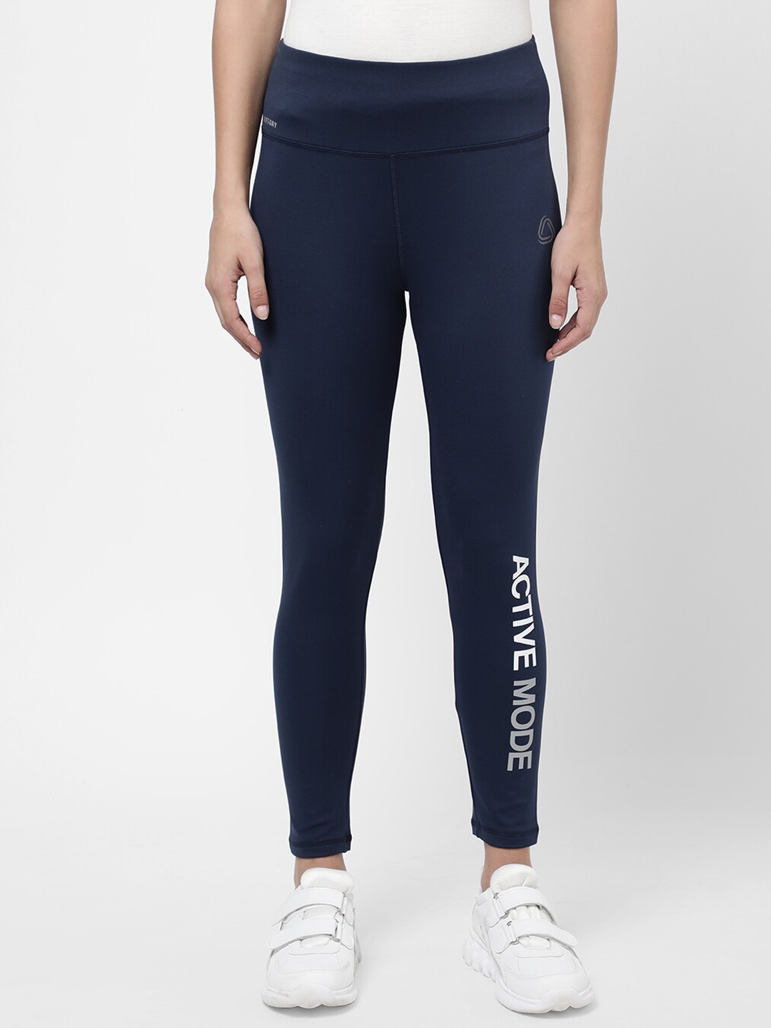 

R&B Women Navy Blue High-Rise Slim Fit Ankle Length Leggings