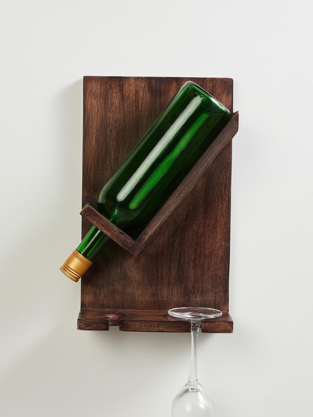 

Home Centre Brown Solid Wexford Ridge Wall-Mounted Wooden Wine Holder Rack
