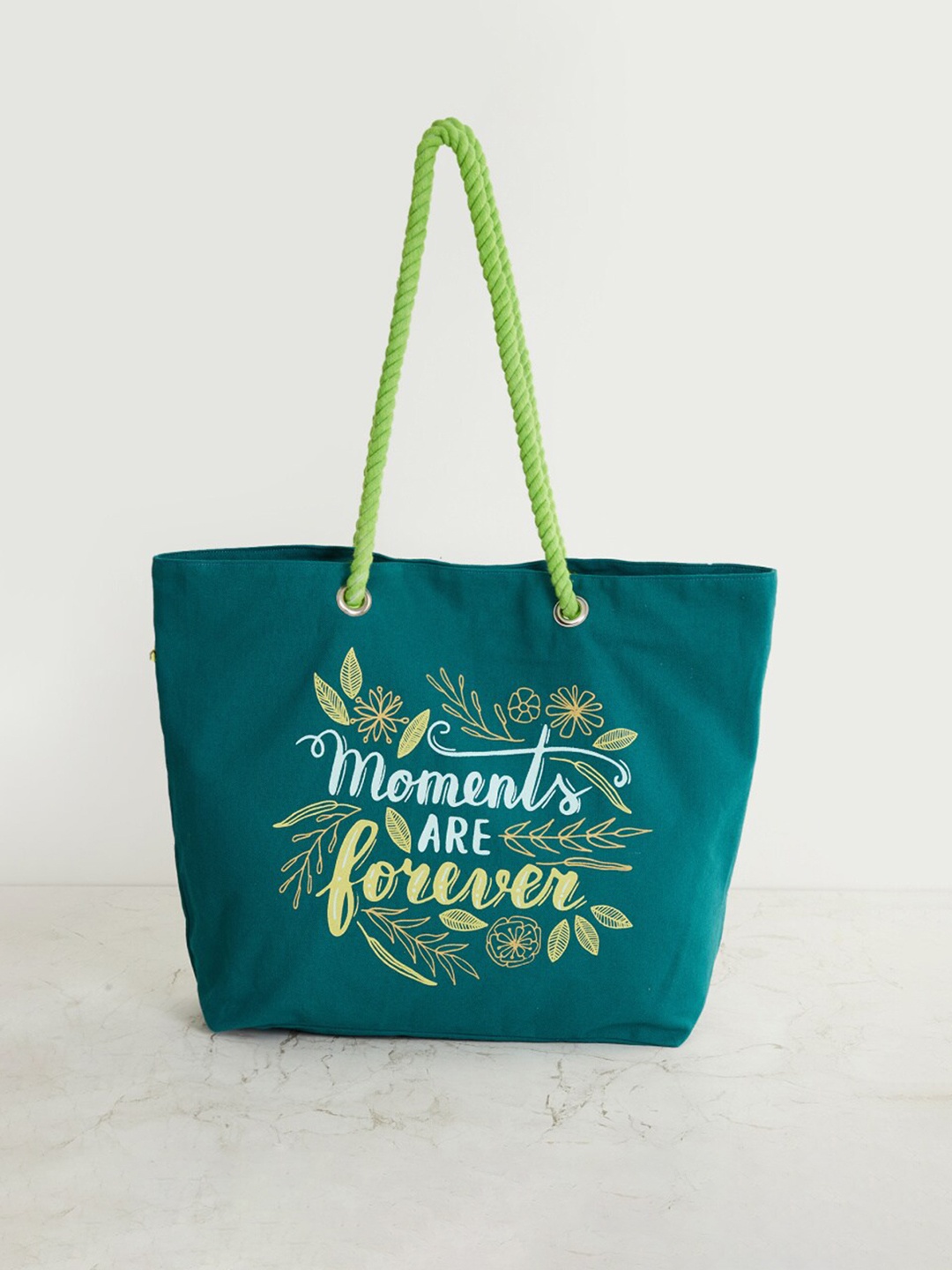 

Home Centre Blue Printed Shopper Tote Bag