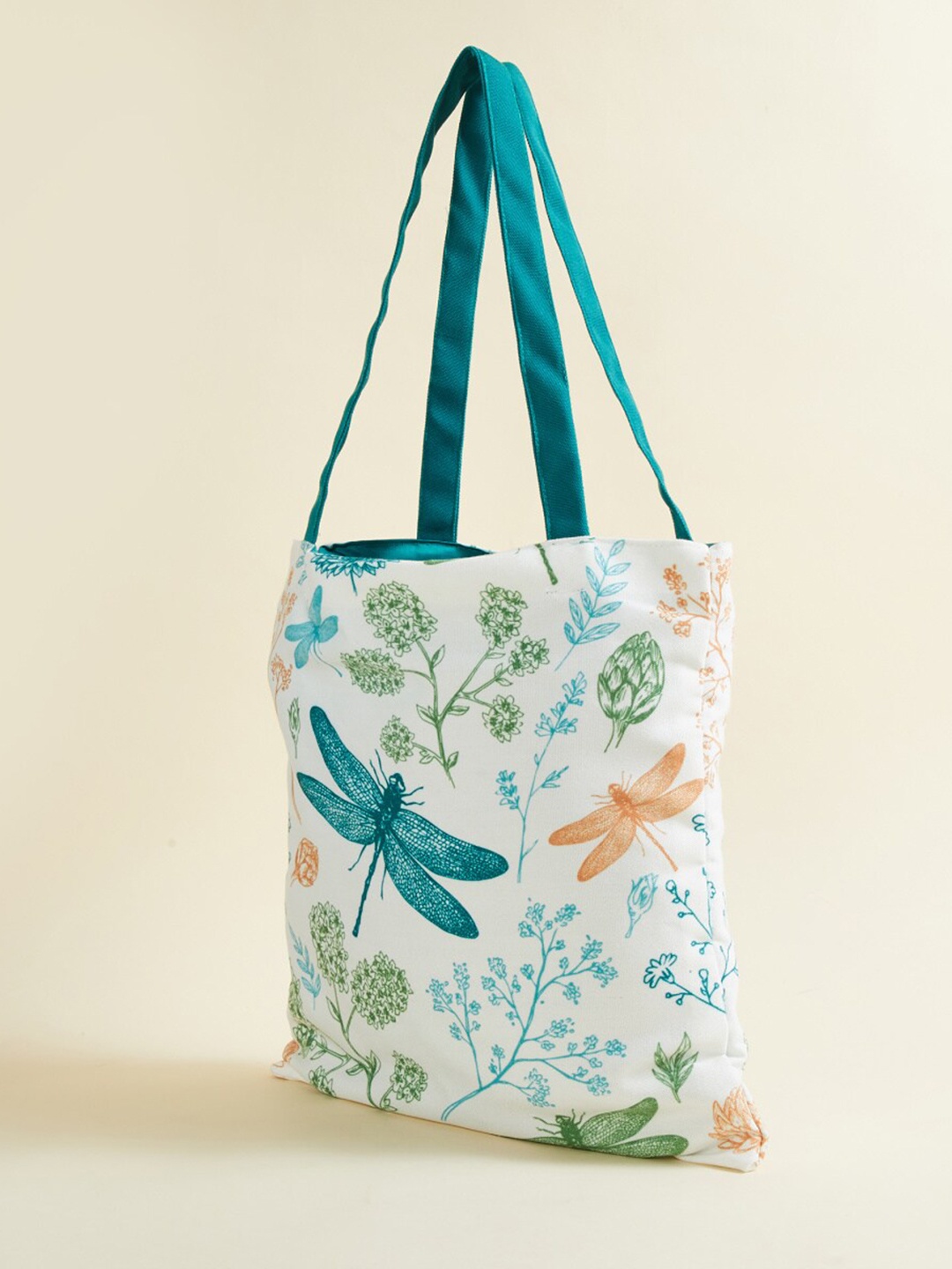 

Home Centre White Floral Printed Oversized Shopper Tote Bag