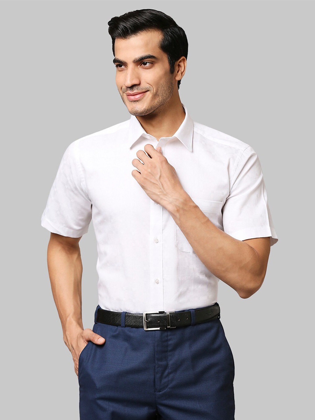 

Raymond Men White Organic Cotton Formal Shirt